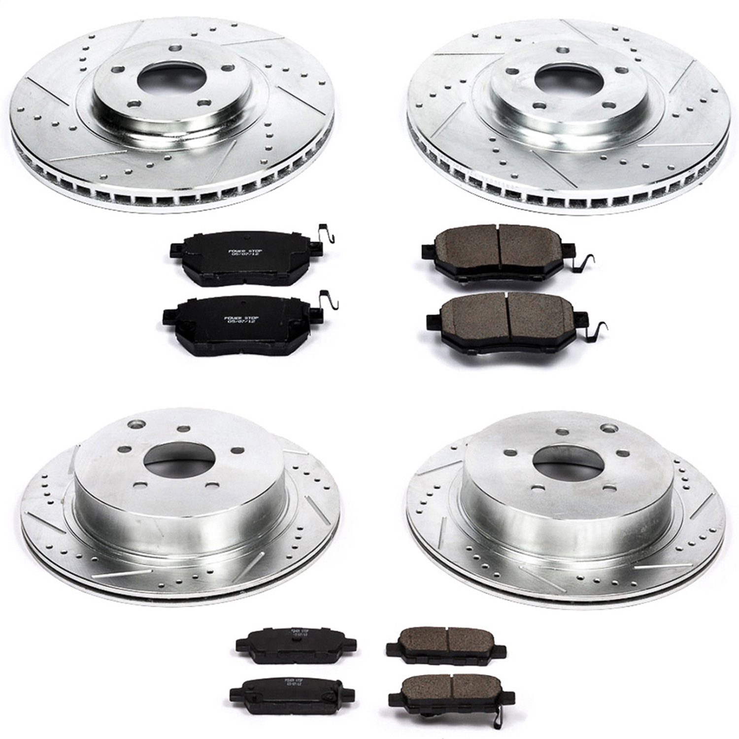 Power Stop - K2767 - Front and Rear - Disc Brake Pad and Rotor Kit