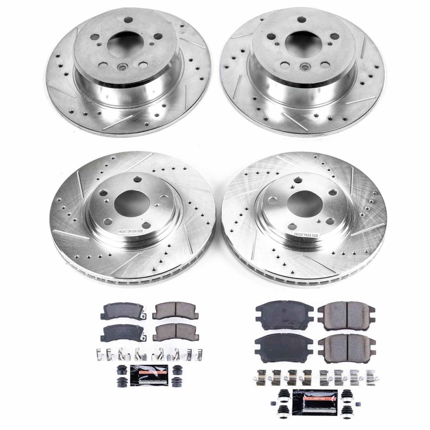 Power Stop - K2775 - Front and Rear - Disc Brake Pad and Rotor Kit