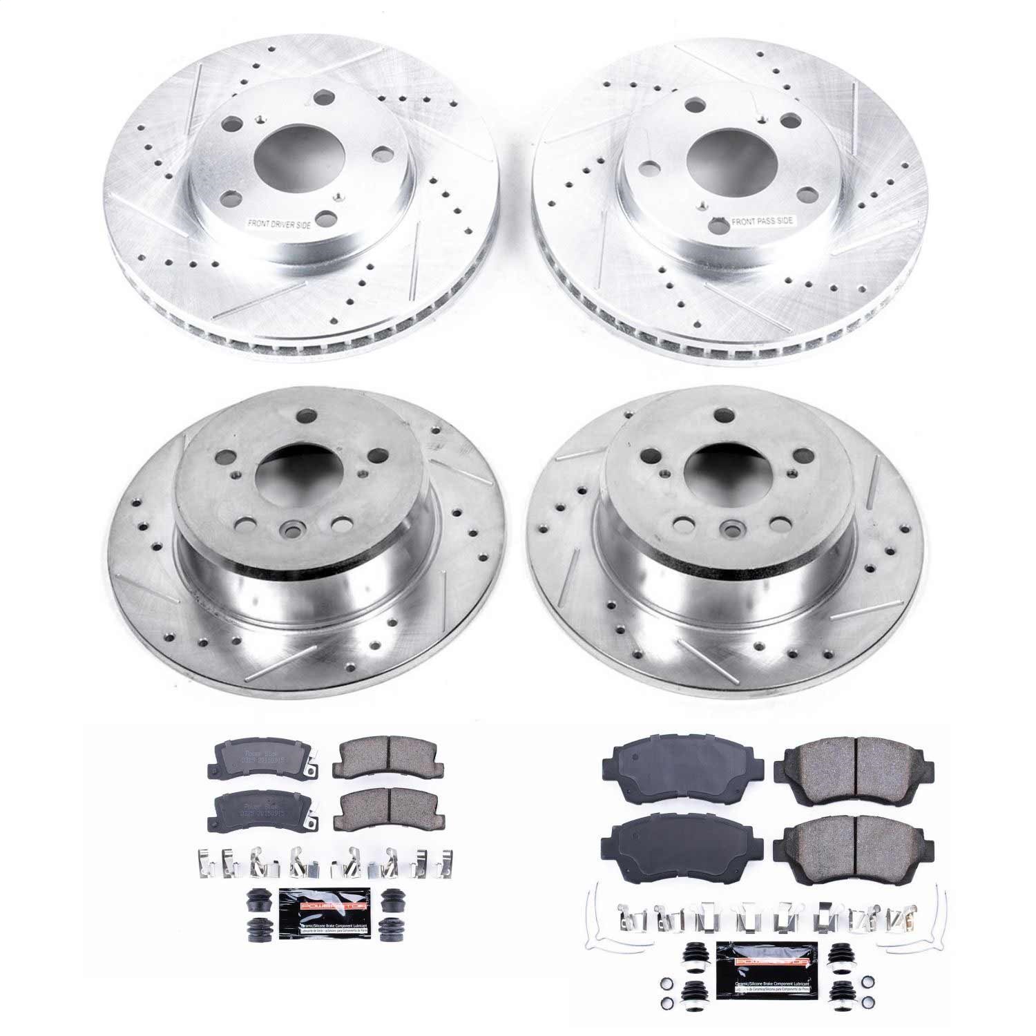 Power Stop - K2776 - Front and Rear - Disc Brake Pad and Rotor Kit