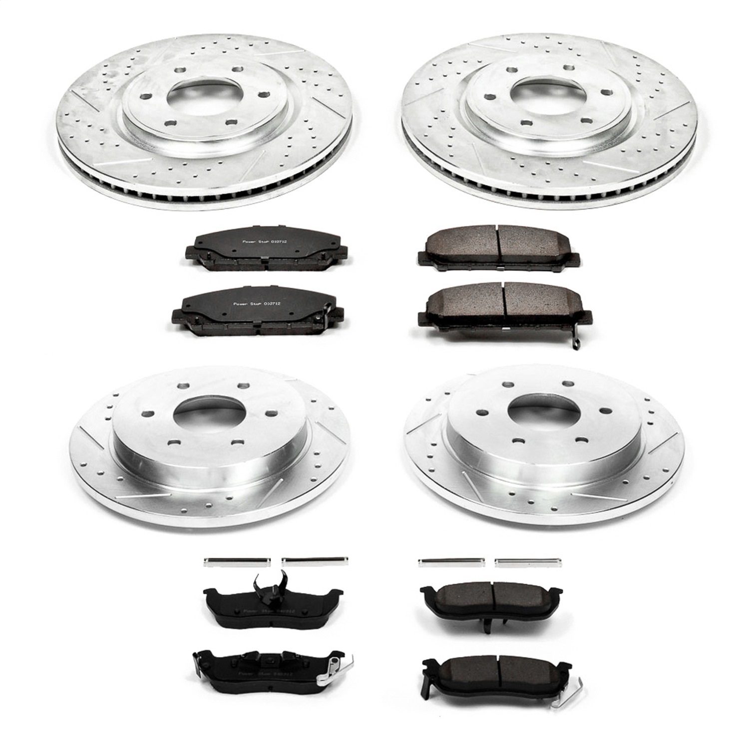 Power Stop - K2805 - Front and Rear - Disc Brake Pad and Rotor Kit