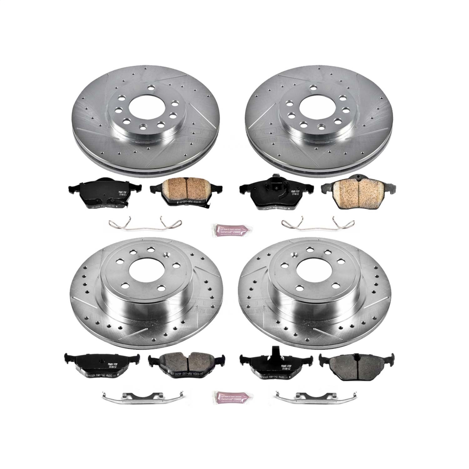 Power Stop - K2808 - Front and Rear - Disc Brake Pad and Rotor Kit