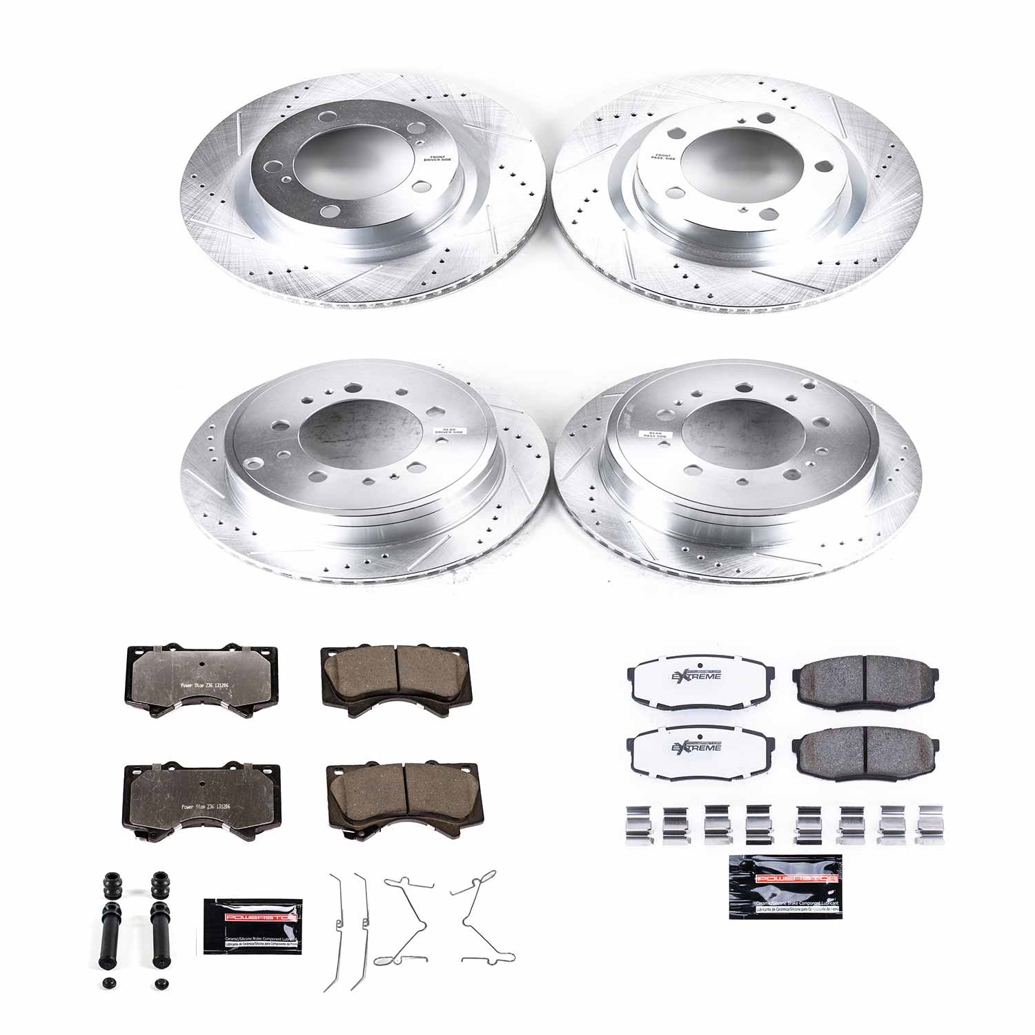 Power Stop - K2813-36 - Front and Rear - Disc Brake Pad and Rotor Kit