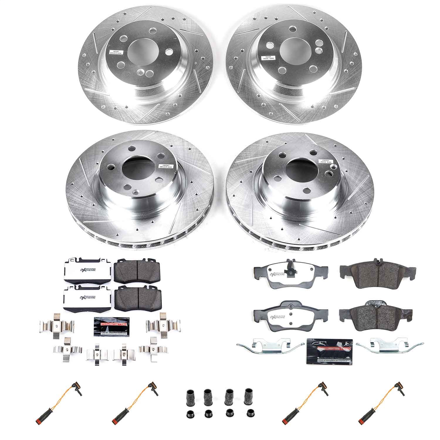 Power Stop - K2817-26 - Front and Rear - Disc Brake Pad and Rotor Kit