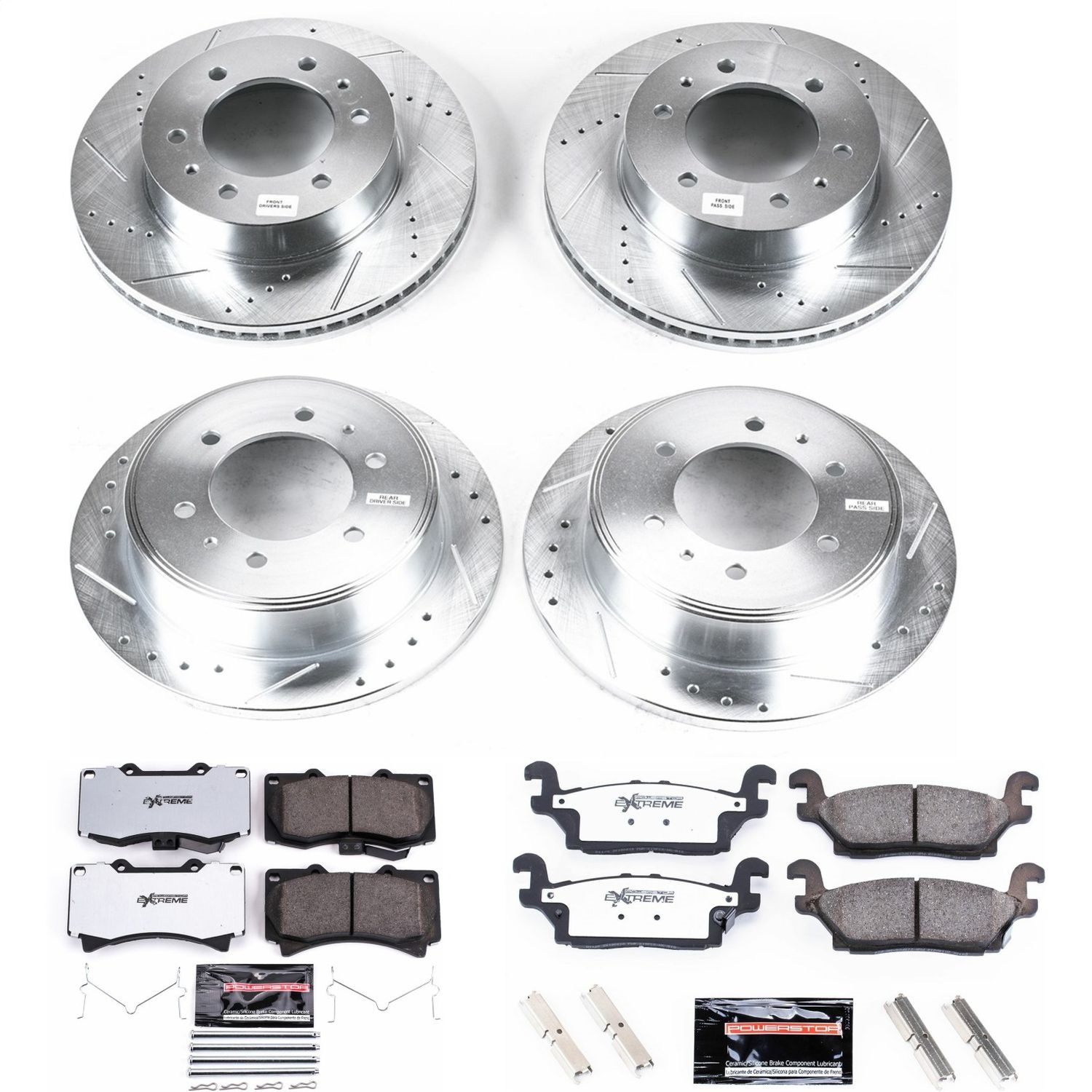 Power Stop - K2820-36 - Front and Rear - Disc Brake Pad and Rotor Kit