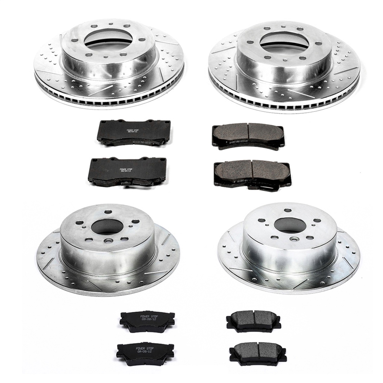 Power Stop - K2820 - Front and Rear - Disc Brake Pad and Rotor Kit