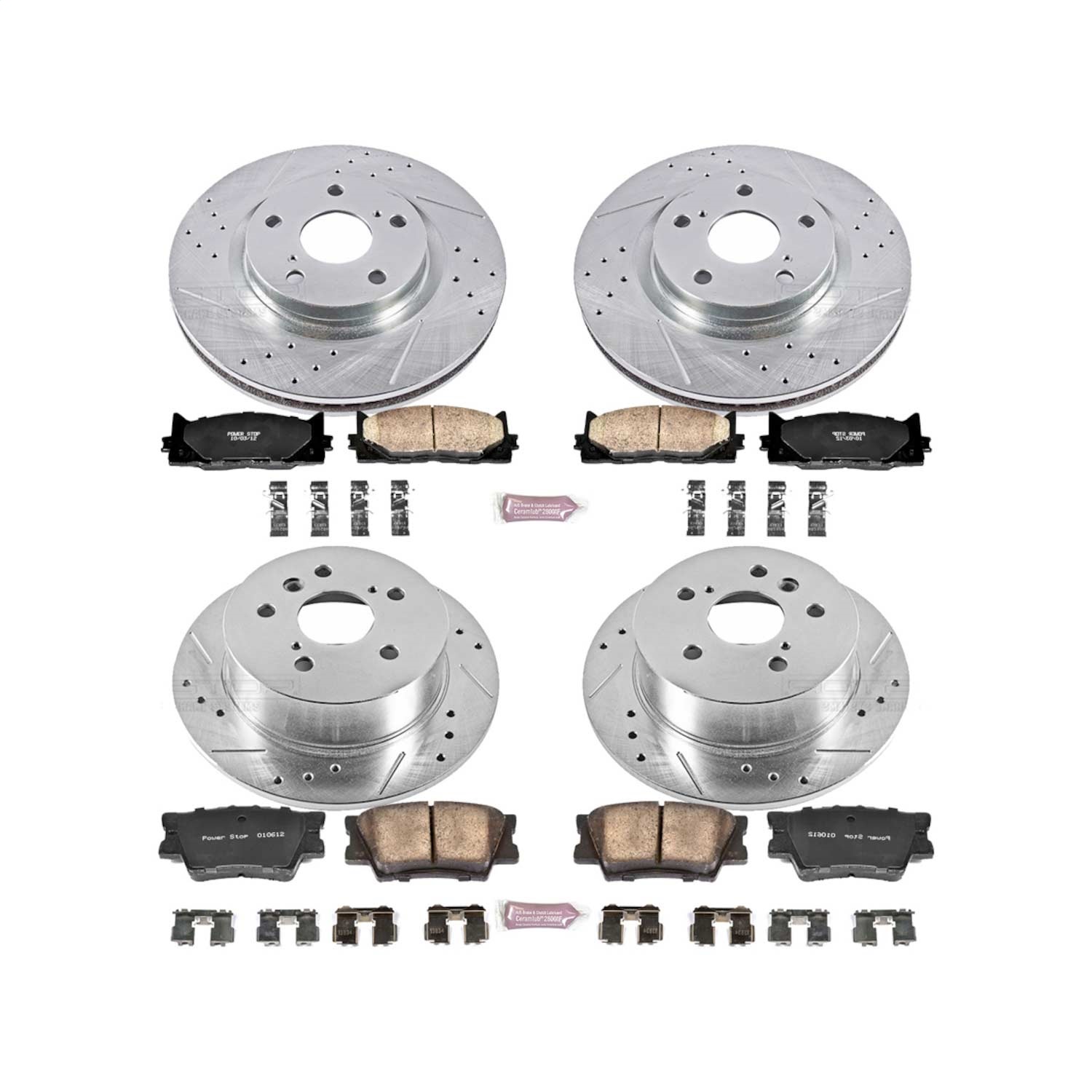 Power Stop - K2822 - Front and Rear - Disc Brake Pad and Rotor Kit