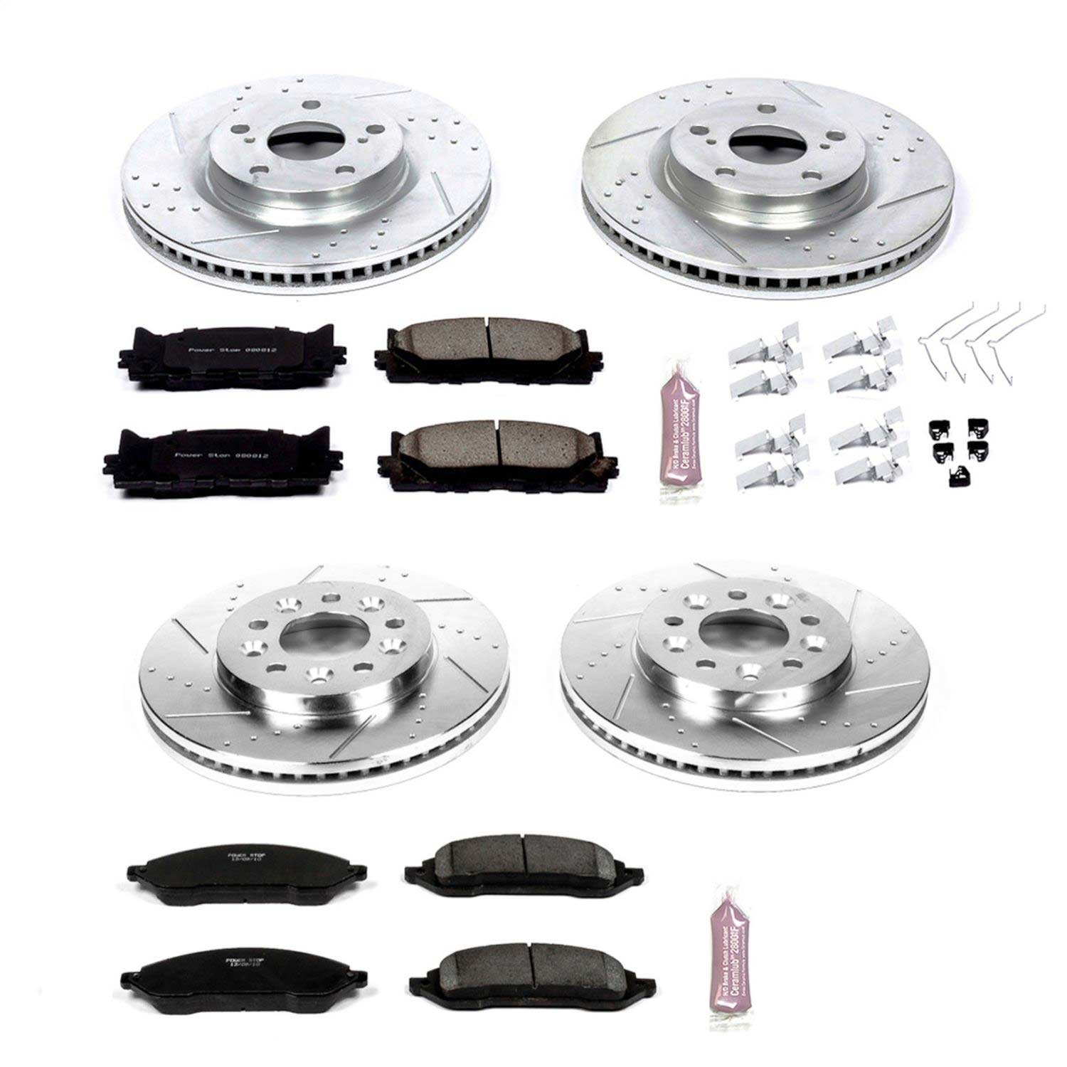 Power Stop - K2828 - Front and Rear - Disc Brake Pad and Rotor Kit