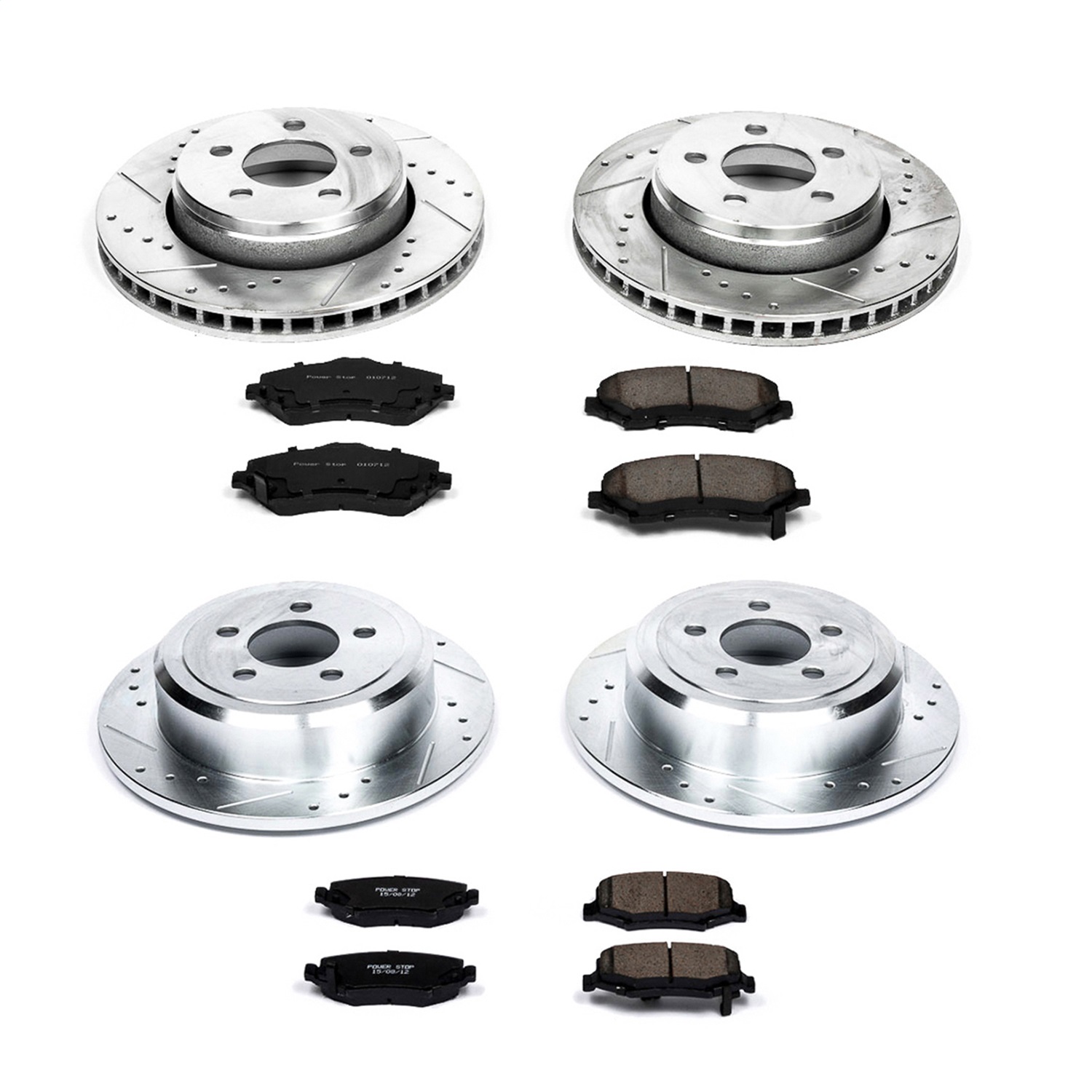 Power Stop - K2832 - Front and Rear - Disc Brake Pad and Rotor Kit
