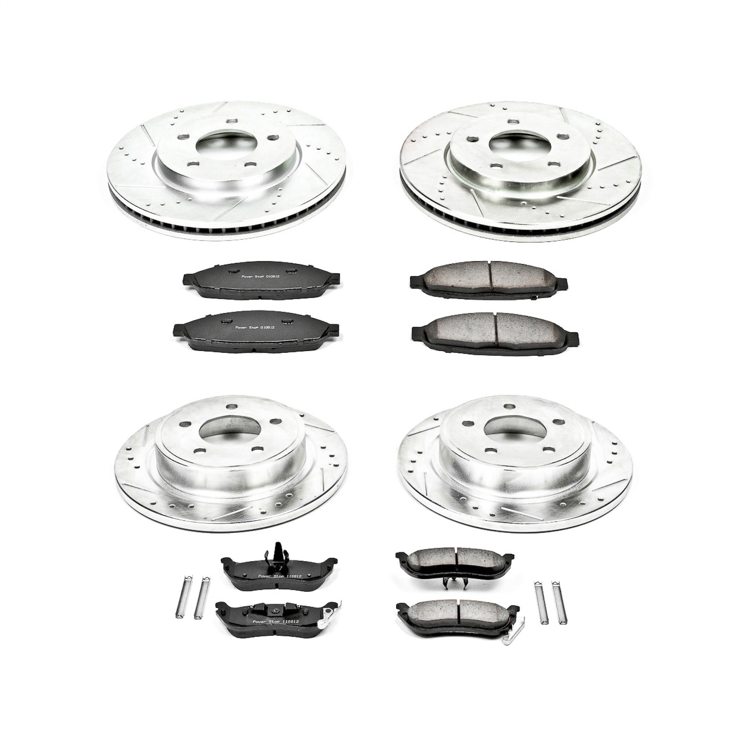 Power Stop - K2838 - Front and Rear - Disc Brake Pad and Rotor Kit