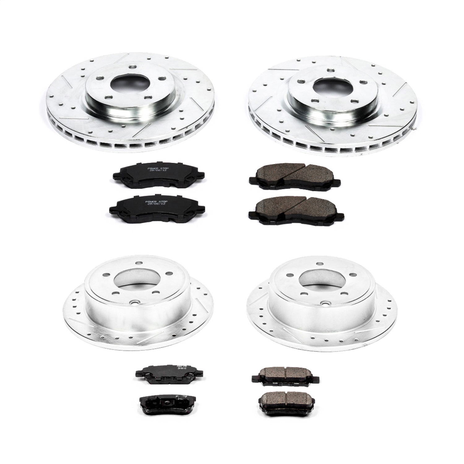 Power Stop - K2840 - Front and Rear - Disc Brake Pad and Rotor Kit
