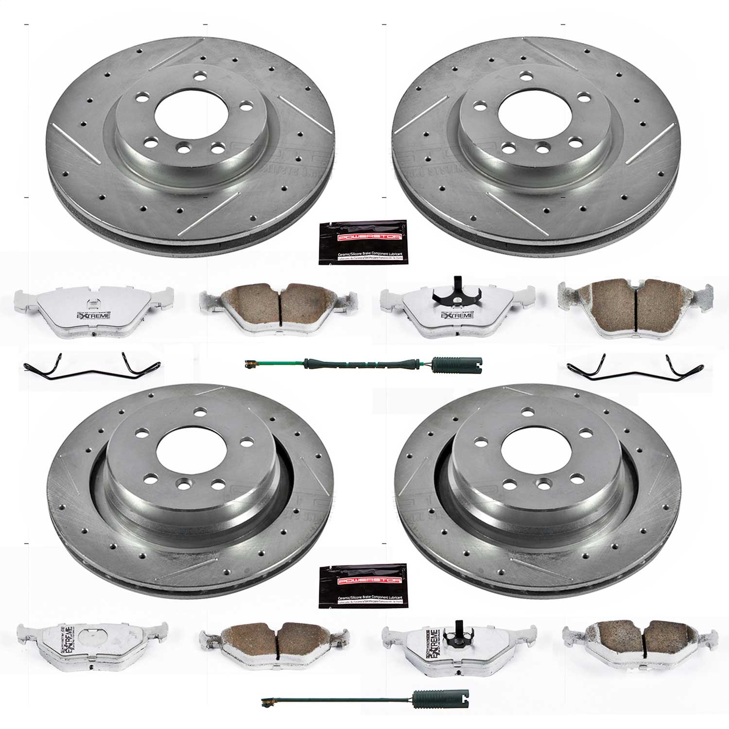 Power Stop - K2841-26 - Front and Rear - Disc Brake Pad and Rotor Kit