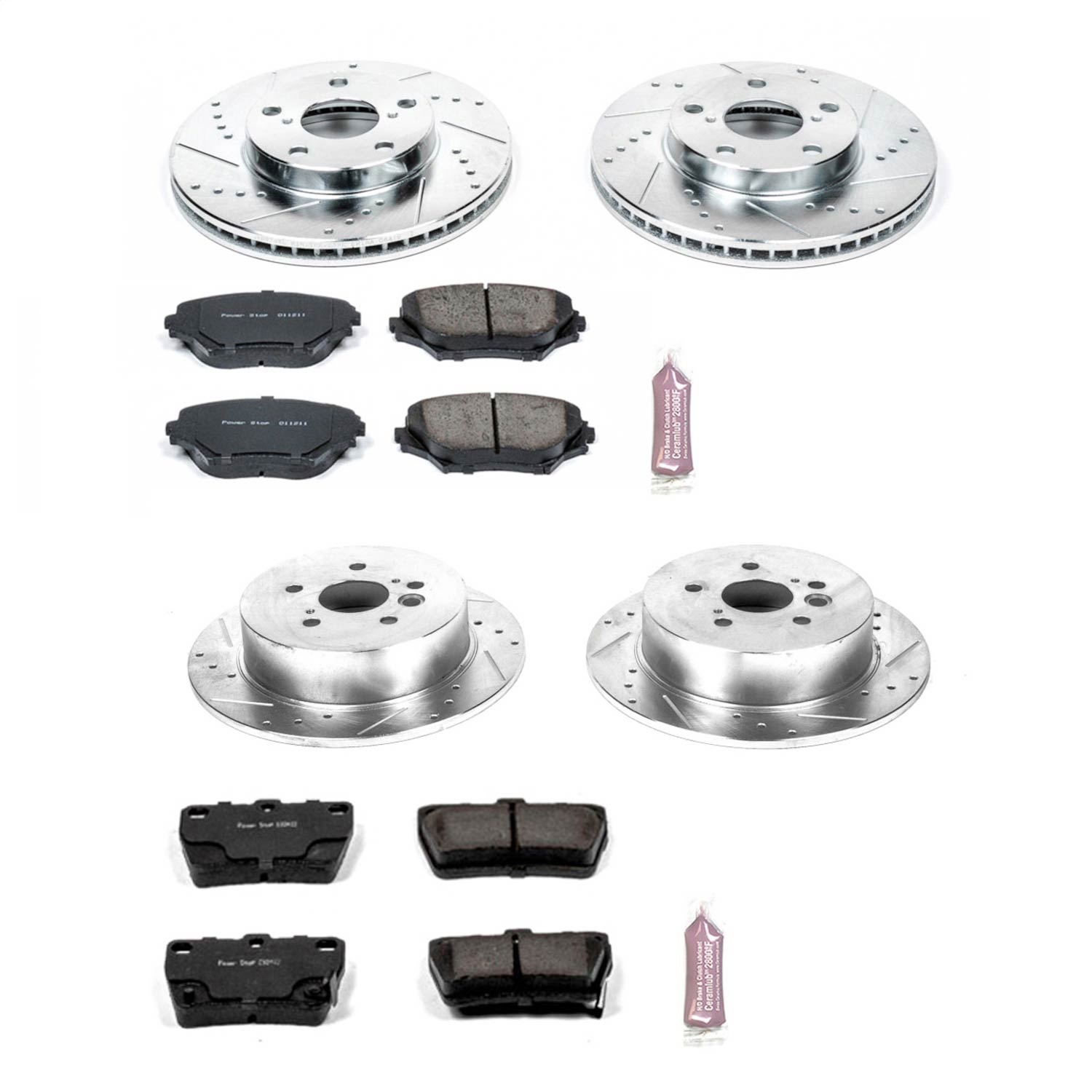 Power Stop - K2842 - Front and Rear - Disc Brake Pad and Rotor Kit