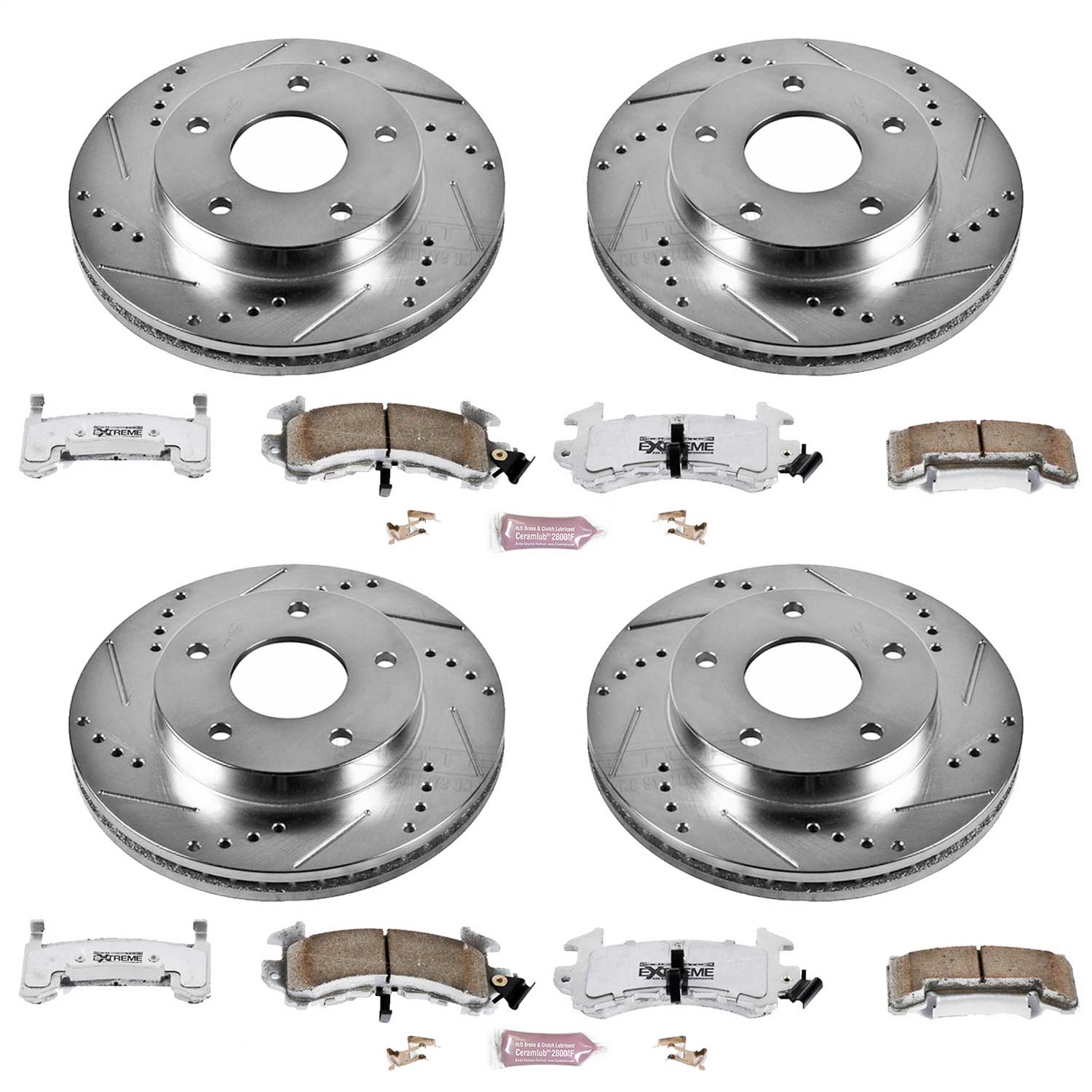 Power Stop - K2847-26 - Front and Rear - Disc Brake Pad and Rotor Kit