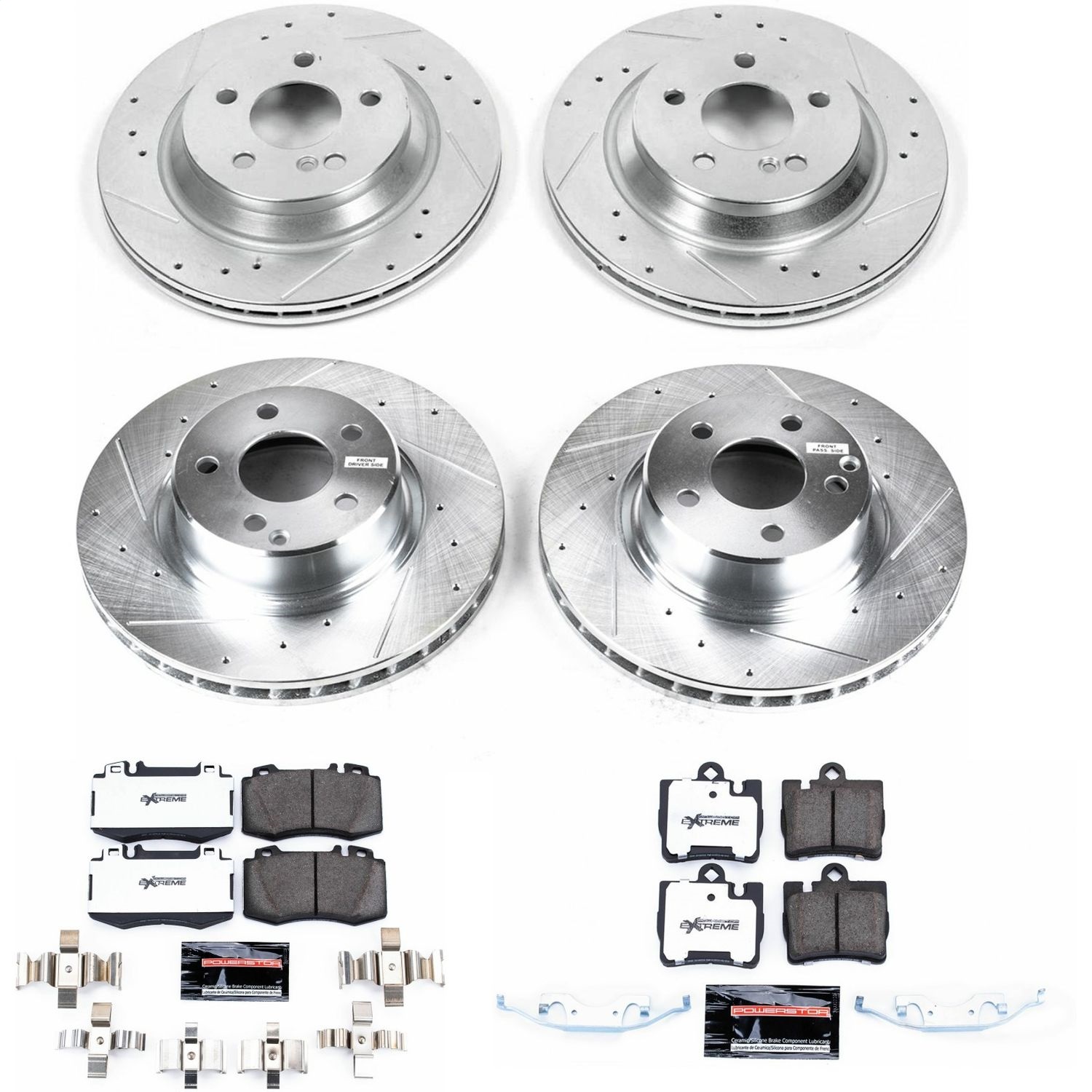 Power Stop - K2851-26 - Front and Rear - Disc Brake Pad and Rotor Kit