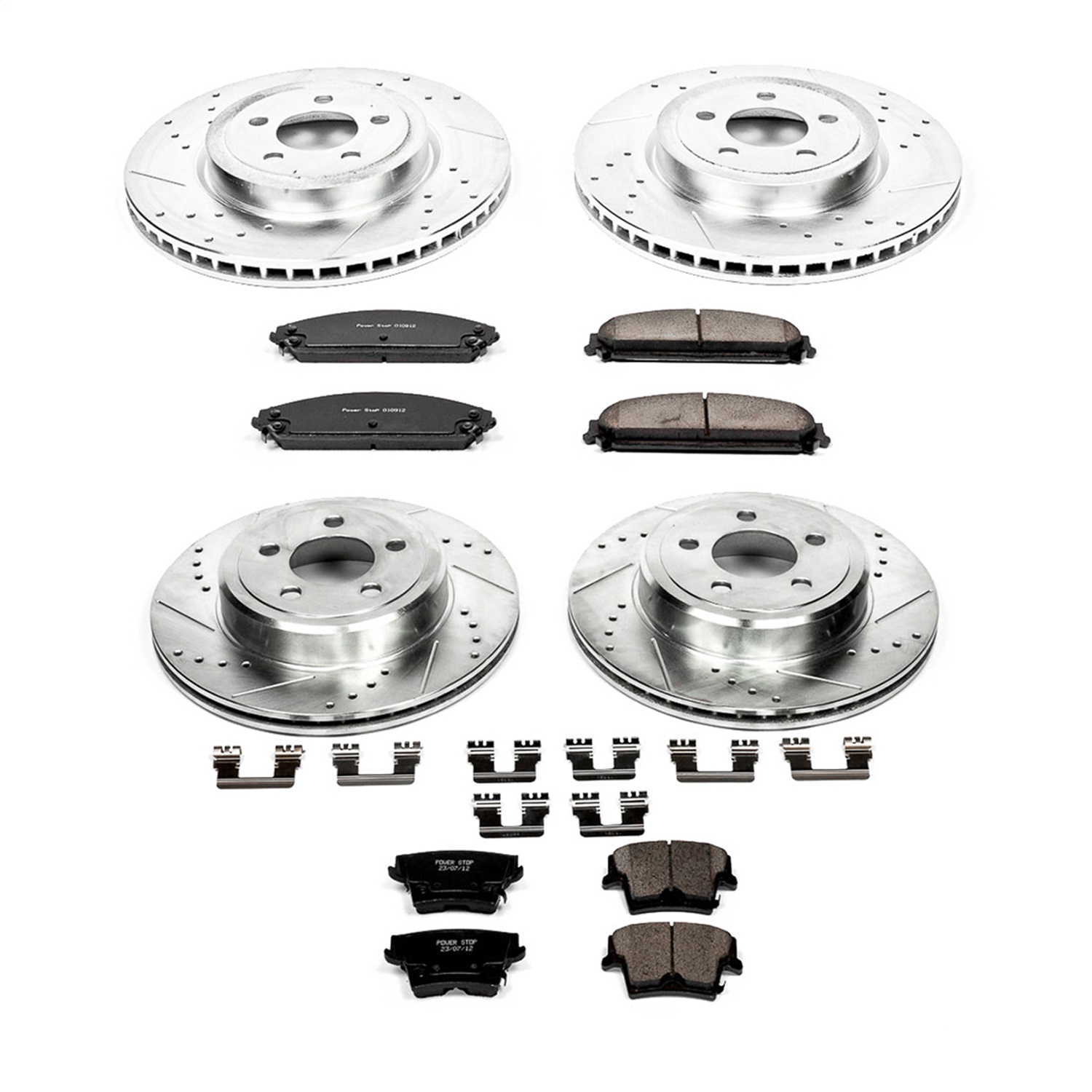 Power Stop - K2853 - Front and Rear - Disc Brake Pad and Rotor Kit