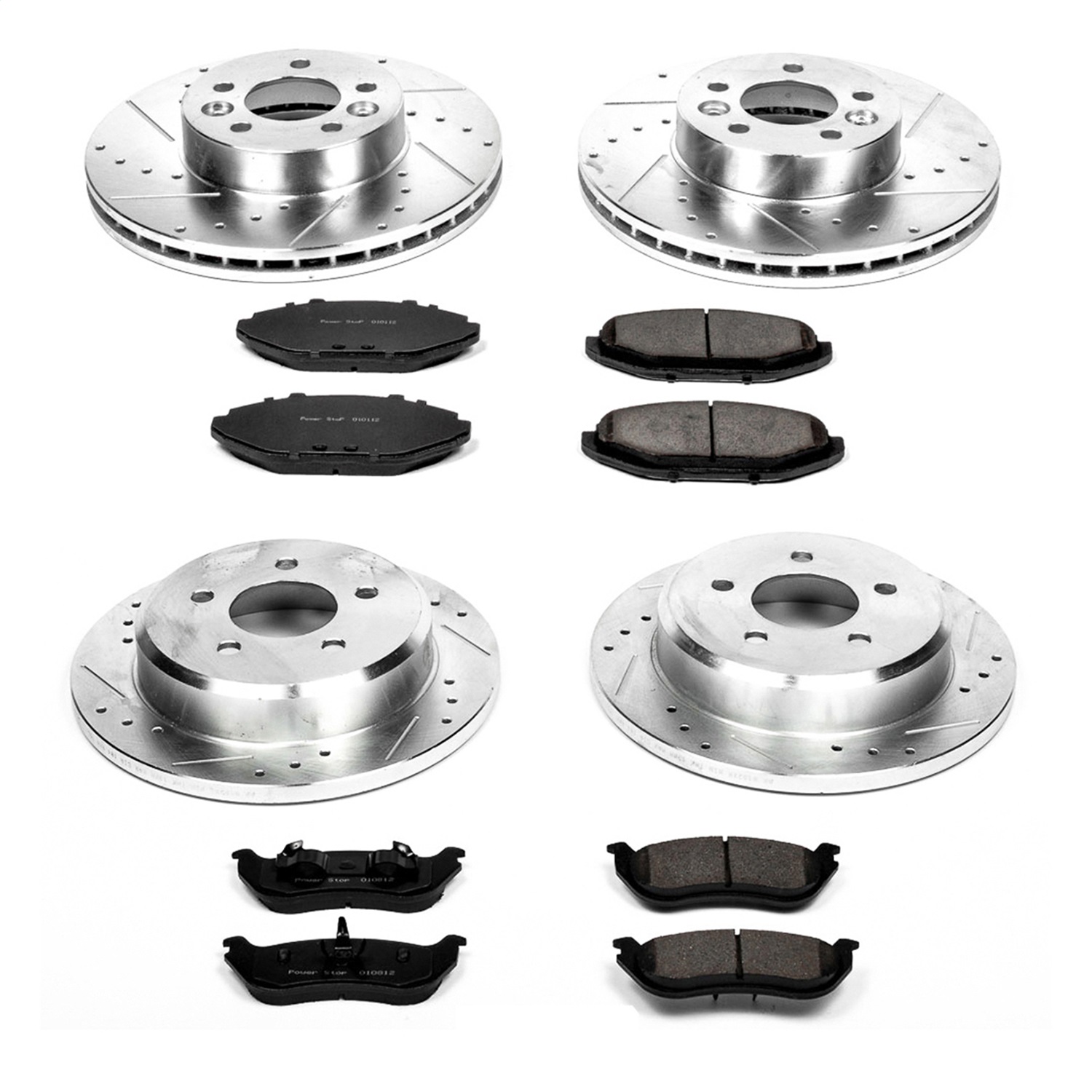 Power Stop - K2861 - Front and Rear - Disc Brake Pad and Rotor Kit