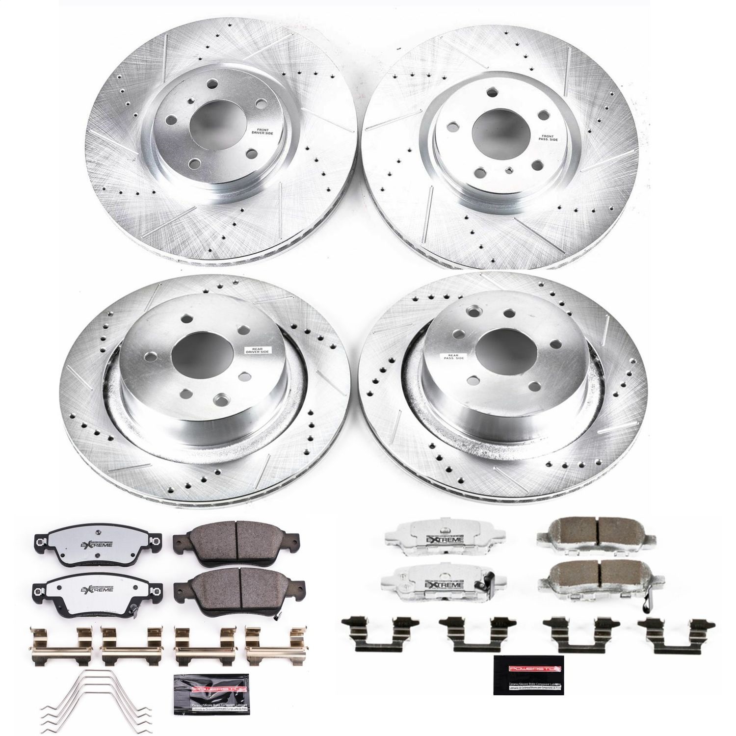 Power Stop - K2862-26 - Front and Rear - Disc Brake Pad and Rotor Kit