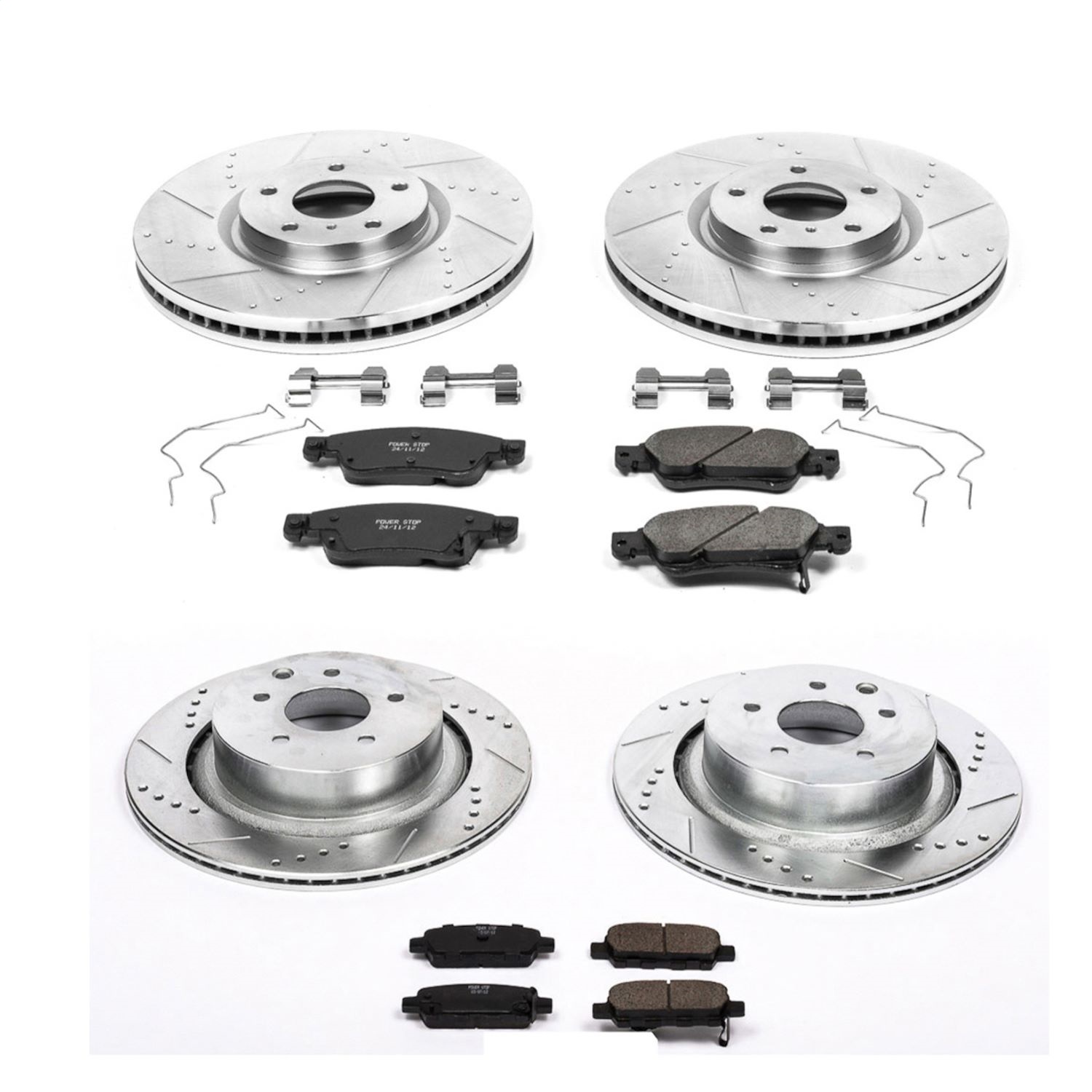 Power Stop - K2862 - Front and Rear - Disc Brake Pad and Rotor Kit