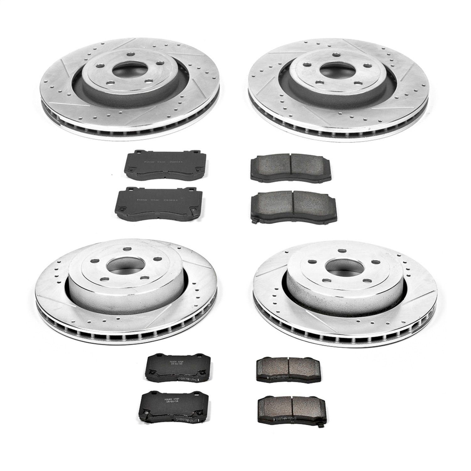 Power Stop - K2876 - Front and Rear - Disc Brake Pad and Rotor Kit