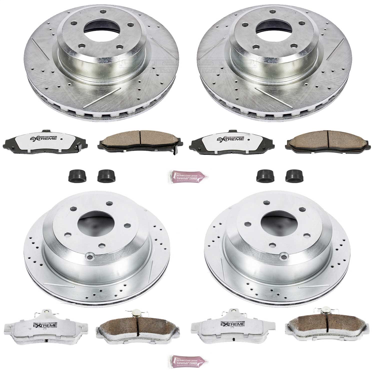 Power Stop - K2893-26 - Front and Rear - Disc Brake Pad and Rotor Kit