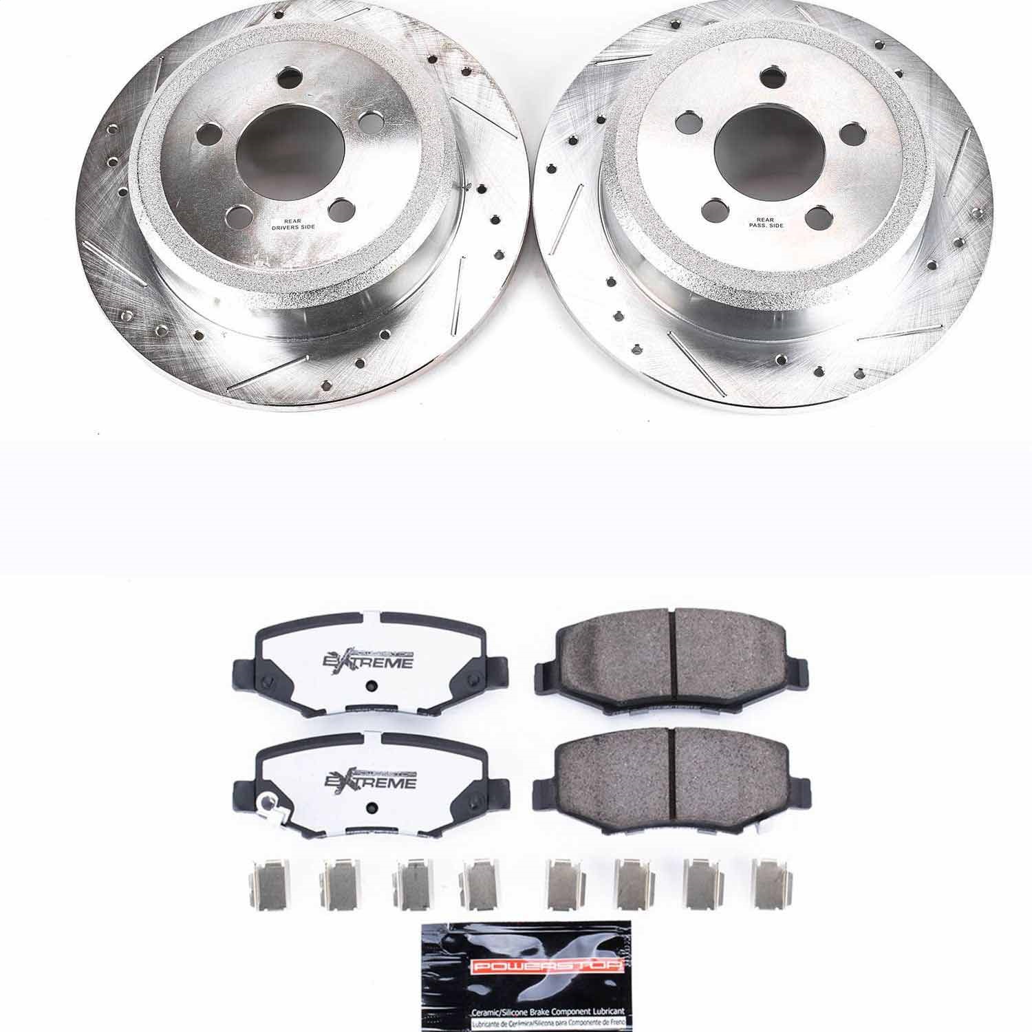Power Stop - K3046-36 - Rear - Disc Brake Pad and Rotor Kit