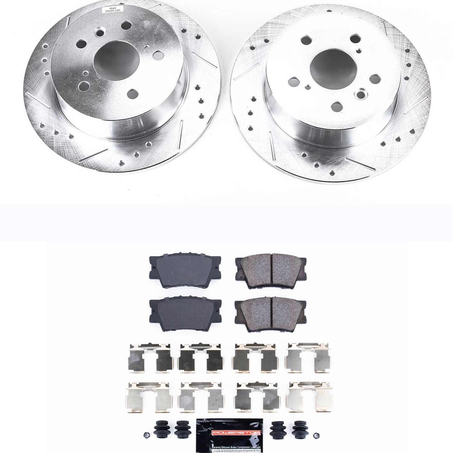Power Stop - K3068 - Rear - Disc Brake Pad and Rotor Kit