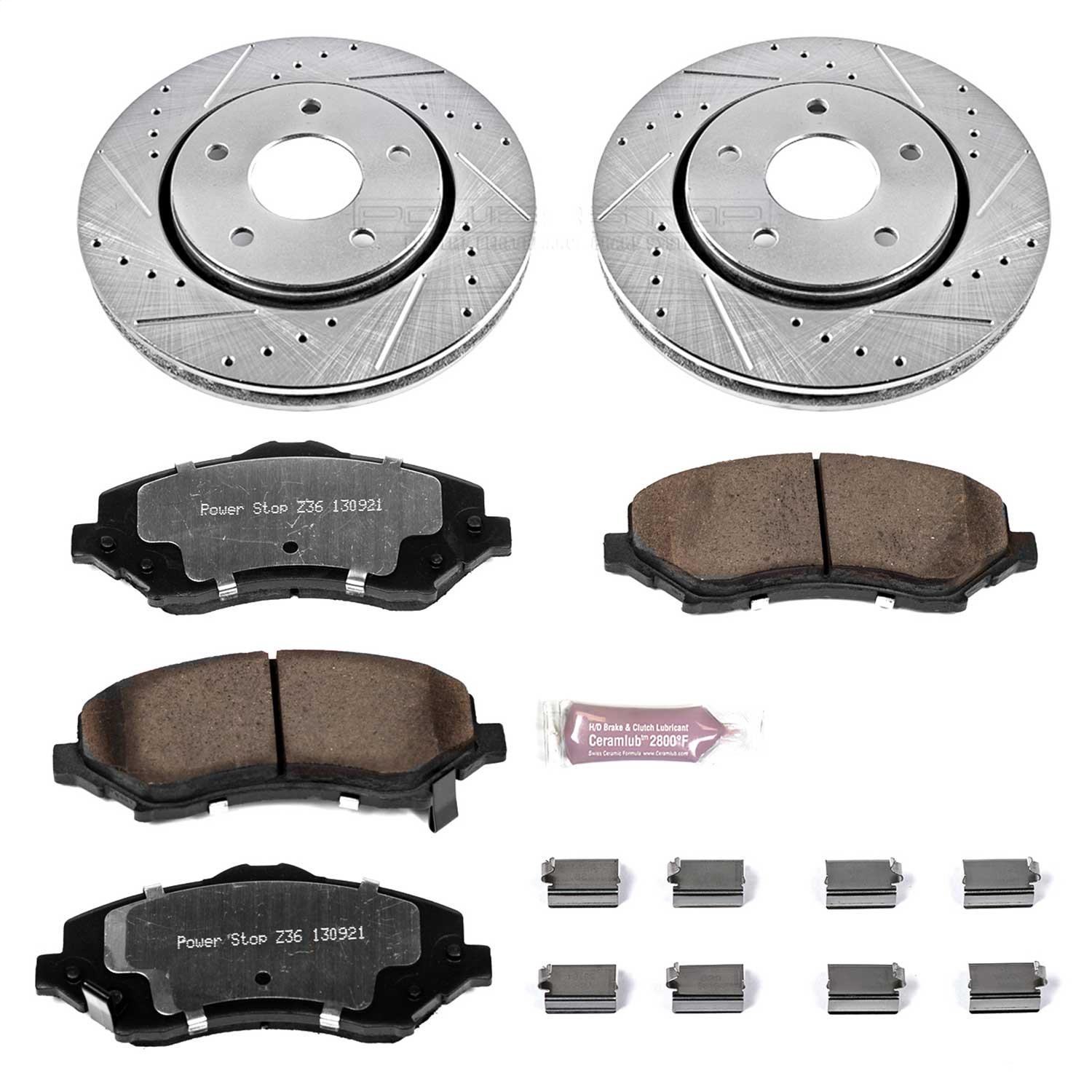 Power Stop - K3118-36 - Front - Disc Brake Pad and Rotor Kit
