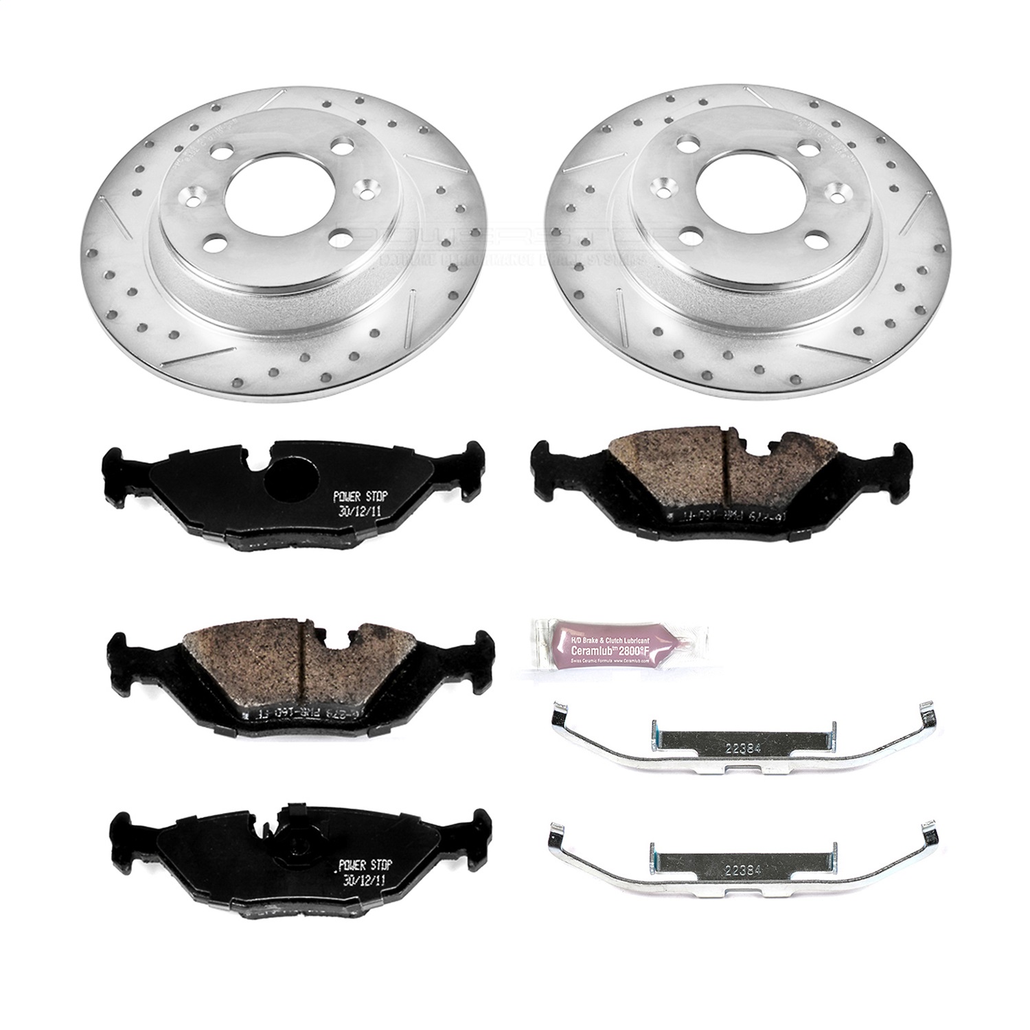 Power Stop - K367 - Rear - Disc Brake Pad and Rotor Kit
