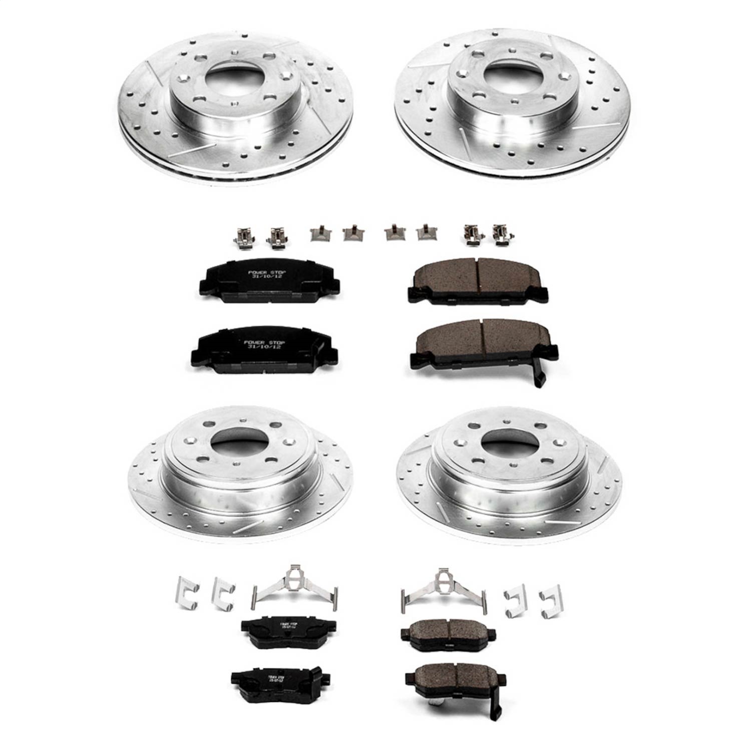 Power Stop - K399 - Front and Rear - Disc Brake Pad and Rotor Kit