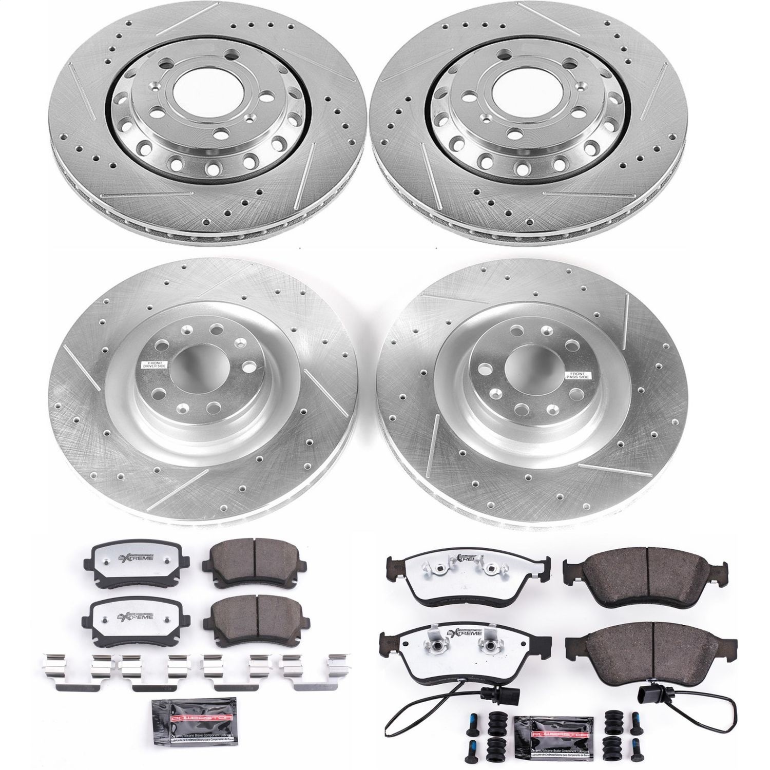 Power Stop - K4008-26 - Front and Rear - Disc Brake Pad and Rotor Kit