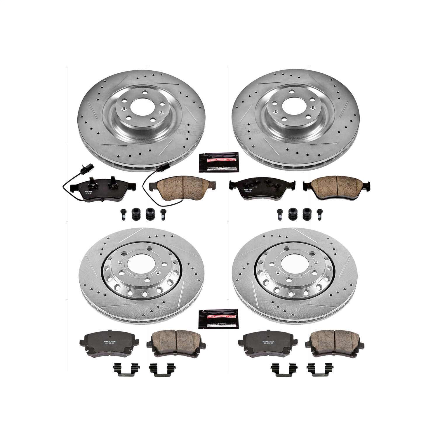 Power Stop - K4008 - Front and Rear - Disc Brake Pad and Rotor Kit