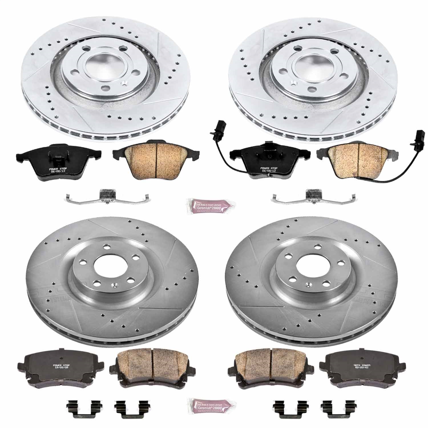 Power Stop - K4010 - Front and Rear - Disc Brake Pad and Rotor Kit
