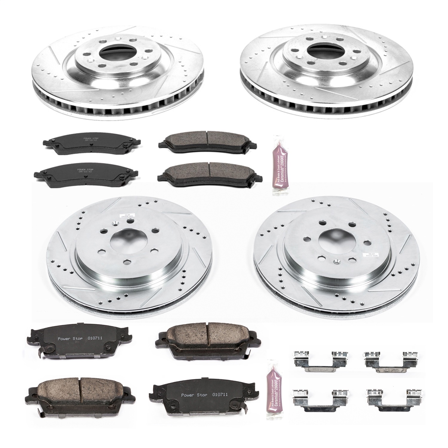 Power Stop - K4014 - Front and Rear - Disc Brake Pad and Rotor Kit
