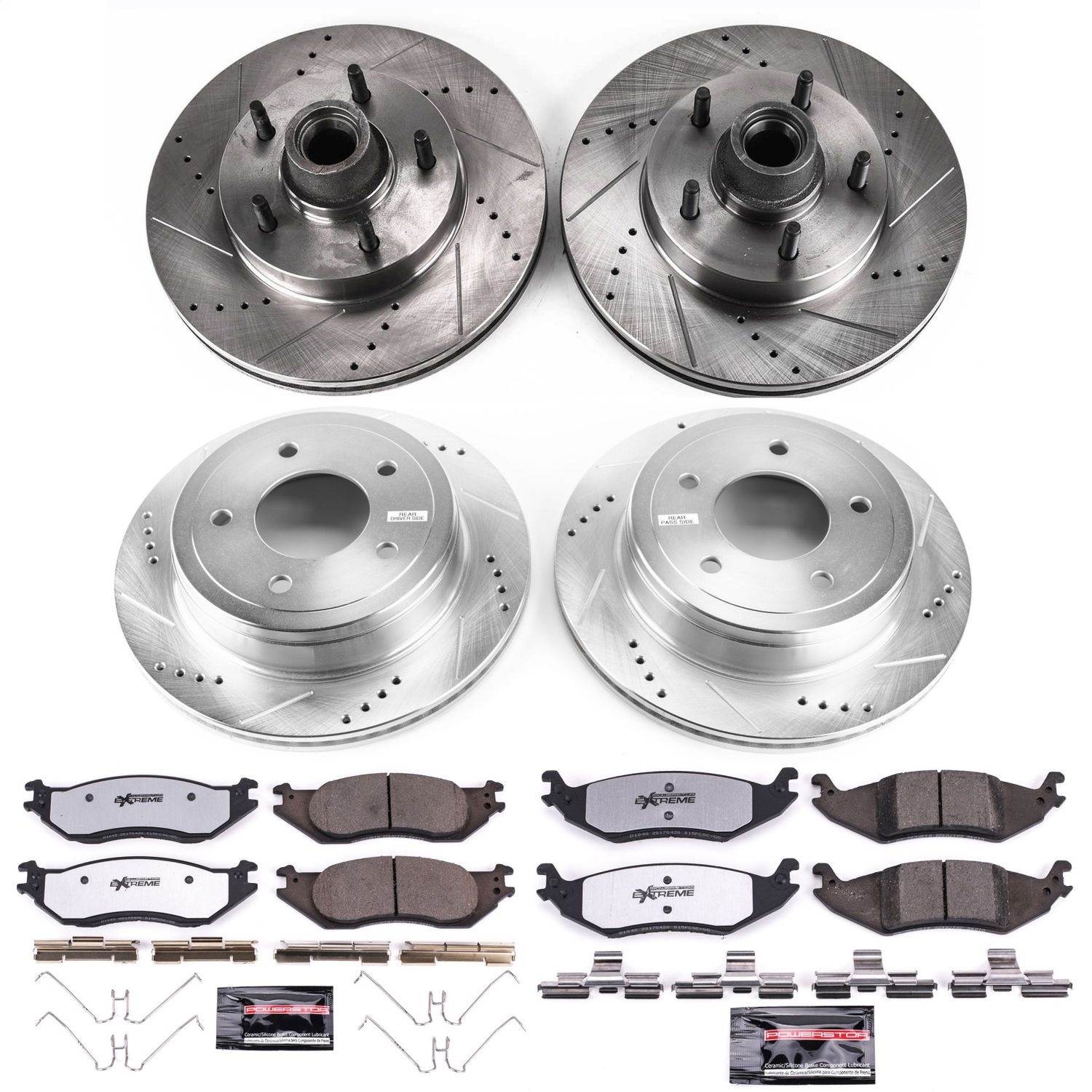 Power Stop - K4021-36 - Front and Rear - Disc Brake Pad and Rotor Kit