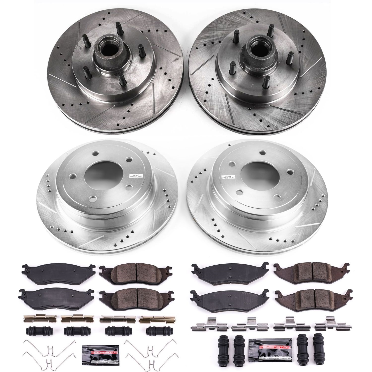 Power Stop - K4021 - Front and Rear - Disc Brake Pad and Rotor Kit