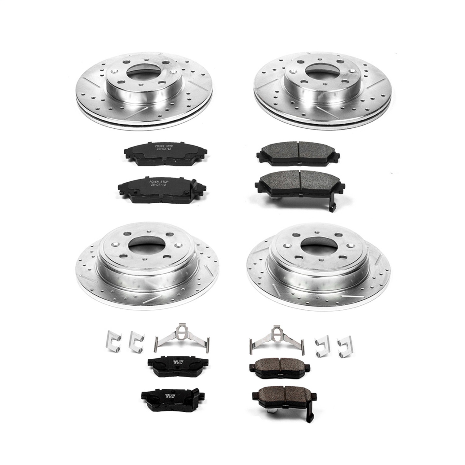Power Stop - K403 - Front and Rear - Disc Brake Pad and Rotor Kit