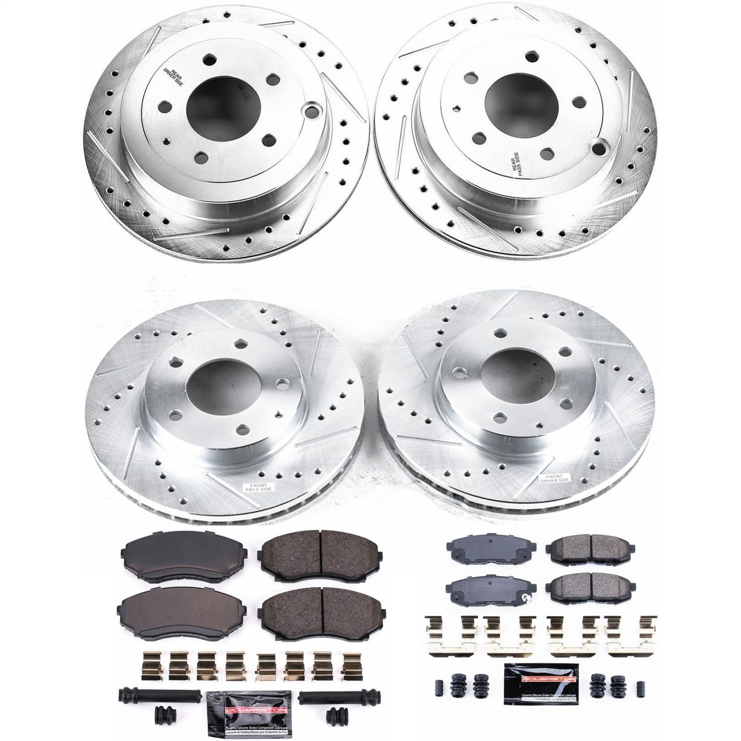 Power Stop - K4041 - Front and Rear - Disc Brake Pad and Rotor Kit