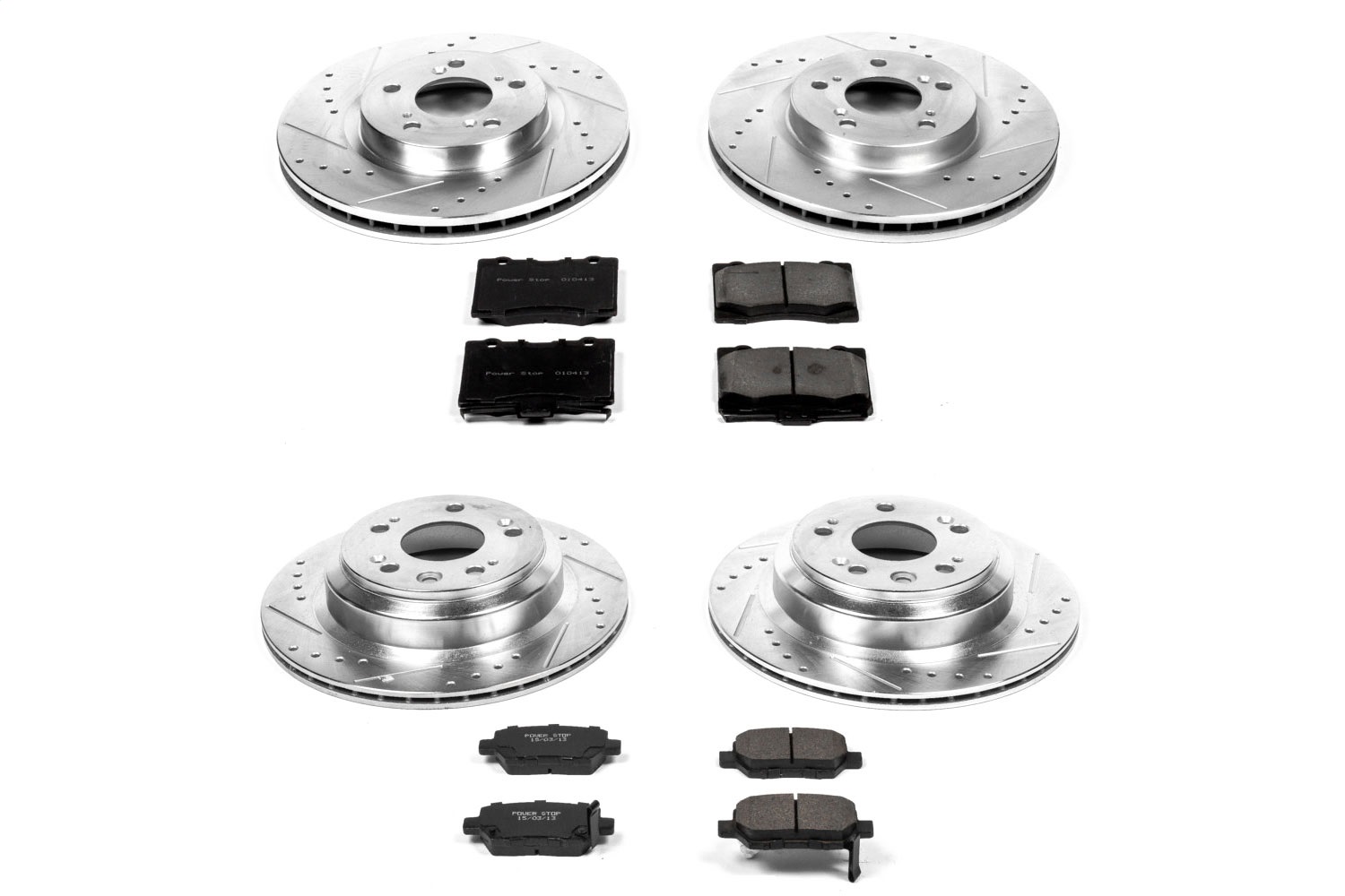 Power Stop - K4045 - Front and Rear - Disc Brake Pad and Rotor Kit
