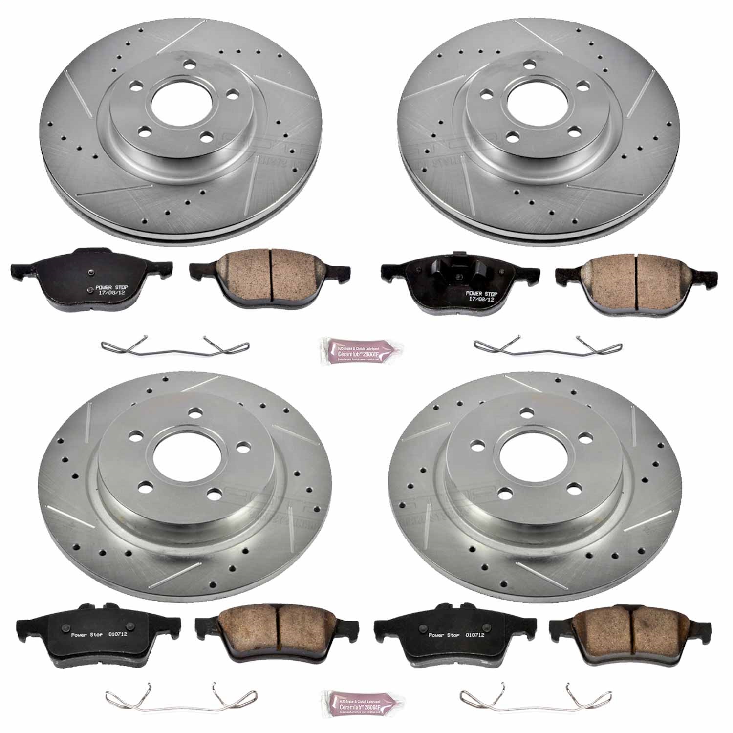 Power Stop - K4051 - Front and Rear - Disc Brake Pad and Rotor Kit