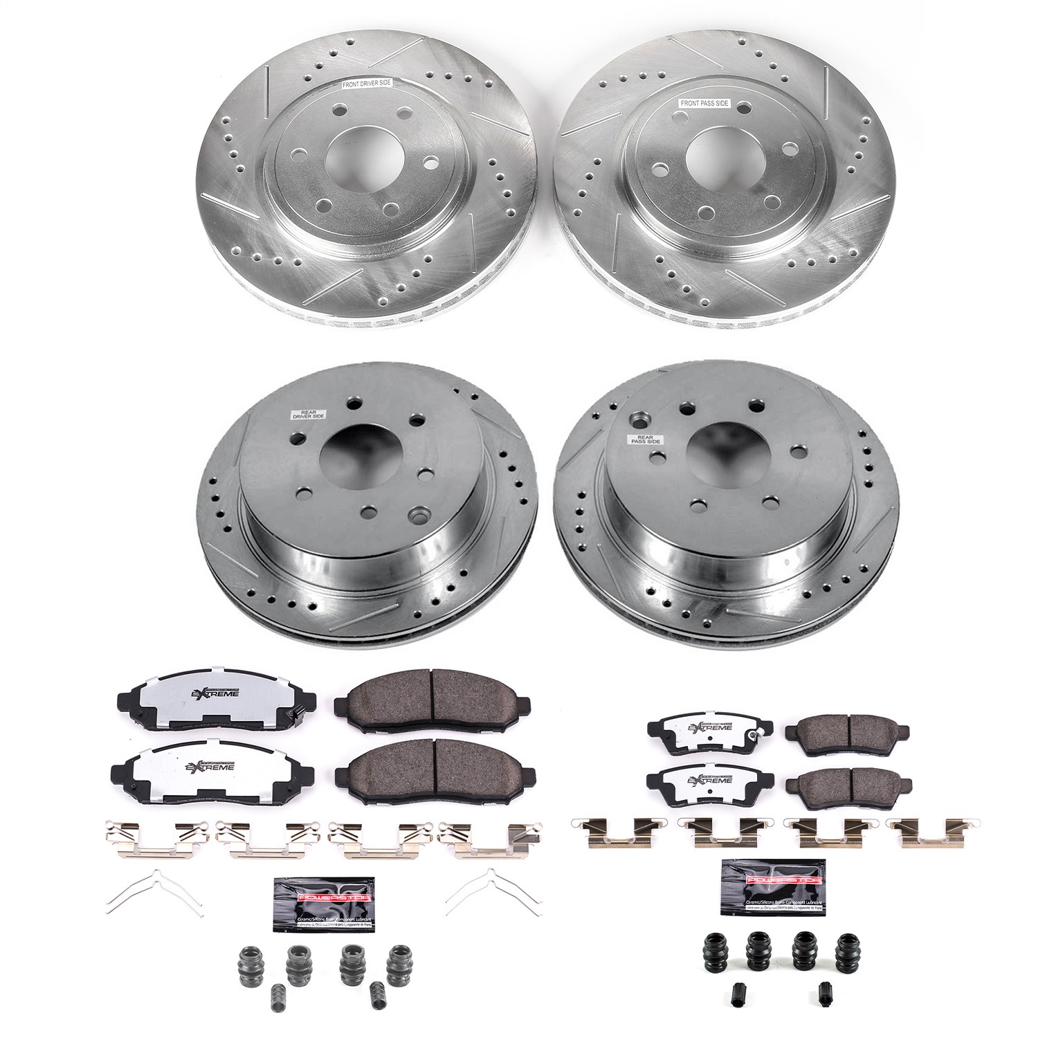 Power Stop - K4062-36 - Front and Rear - Disc Brake Pad and Rotor Kit