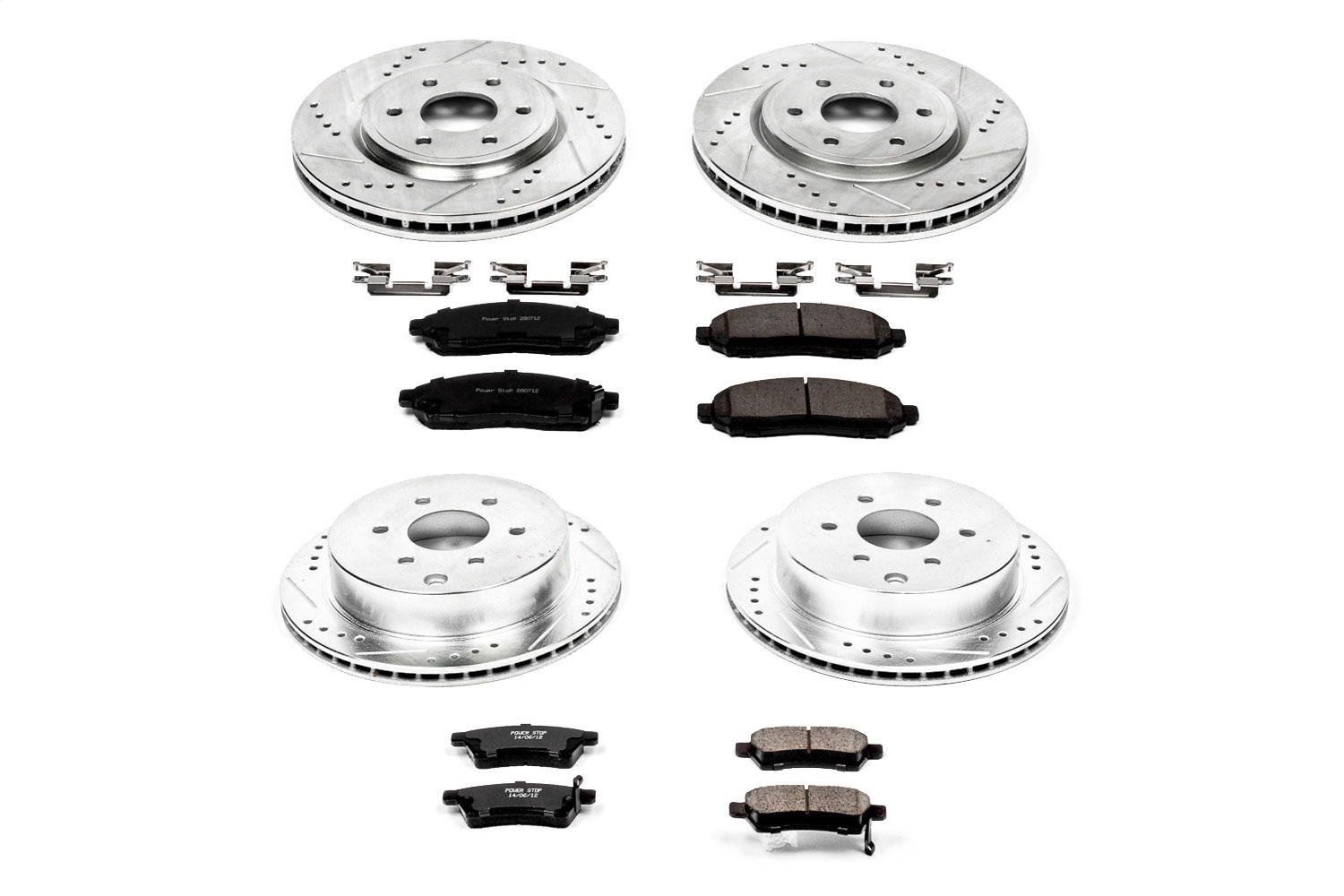 Power Stop - K4062 - Front and Rear - Disc Brake Pad and Rotor Kit