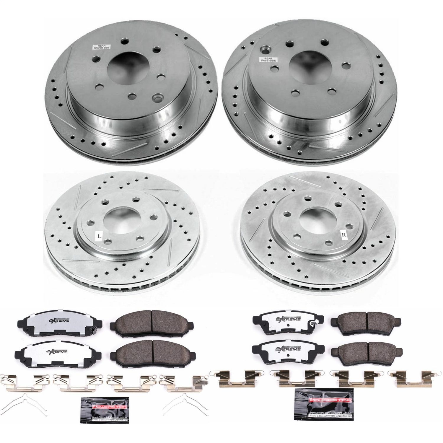 Power Stop - K4063-36 - Front and Rear - Disc Brake Pad and Rotor Kit