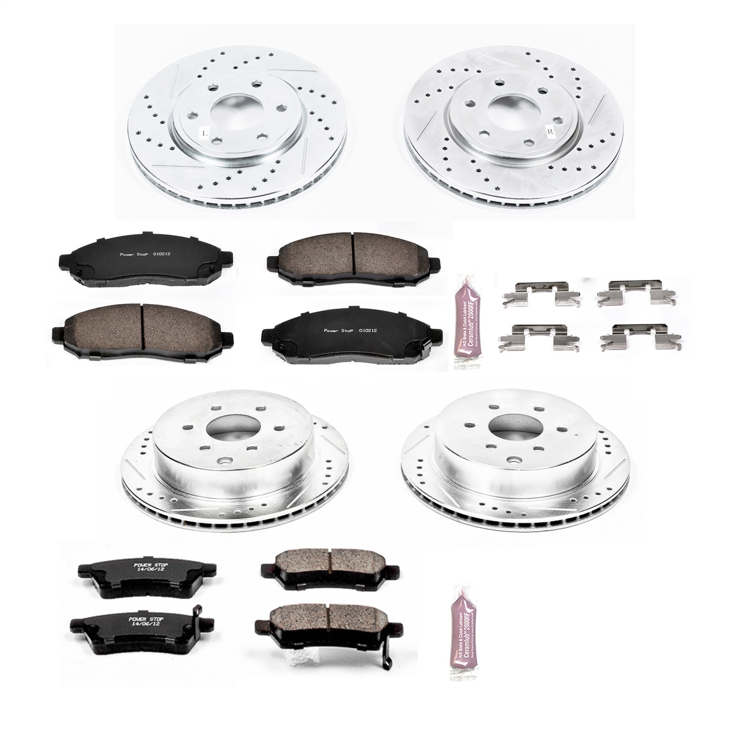 Power Stop - K4063 - Front and Rear - Disc Brake Pad and Rotor Kit