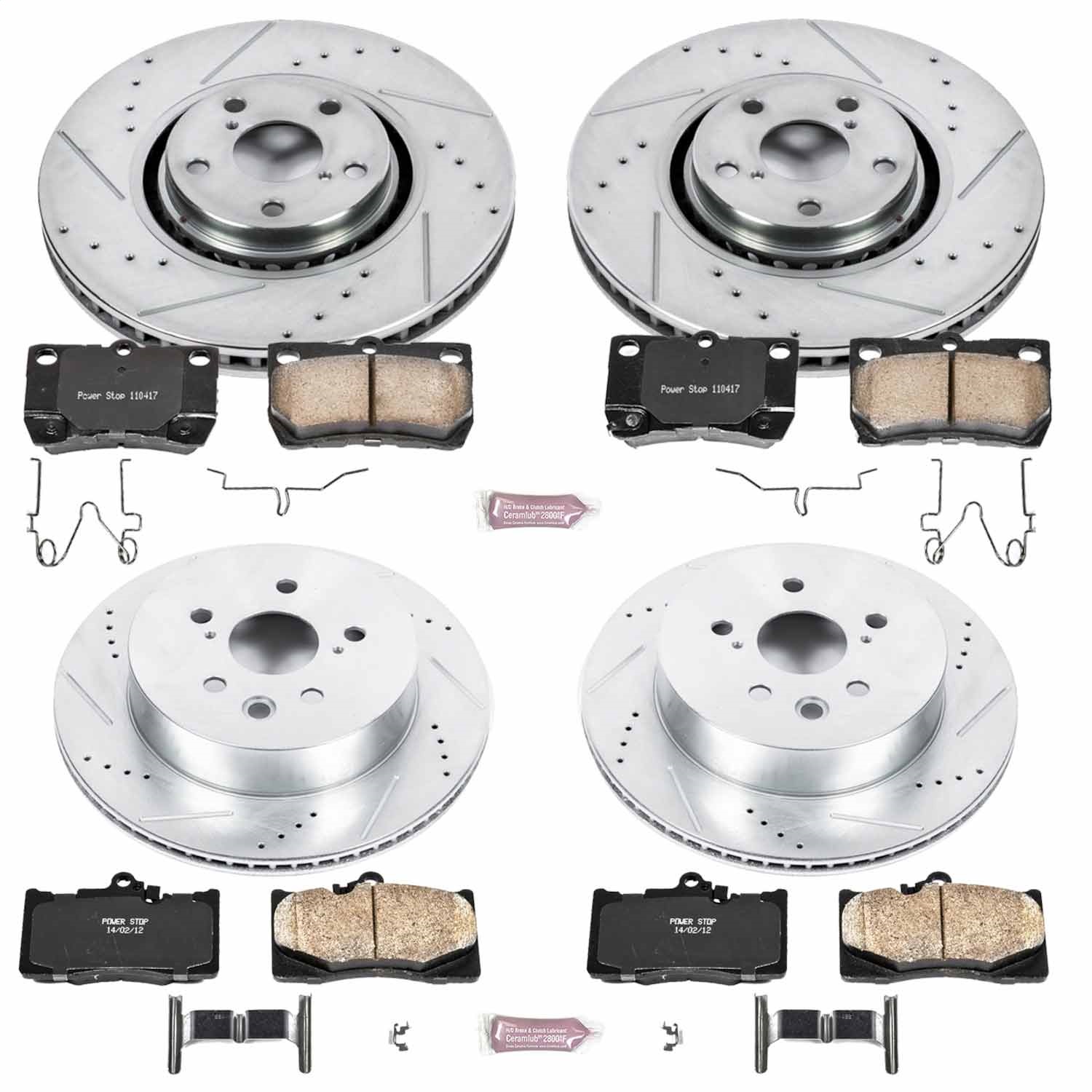 Power Stop - K4071 - Front and Rear - Disc Brake Pad and Rotor Kit