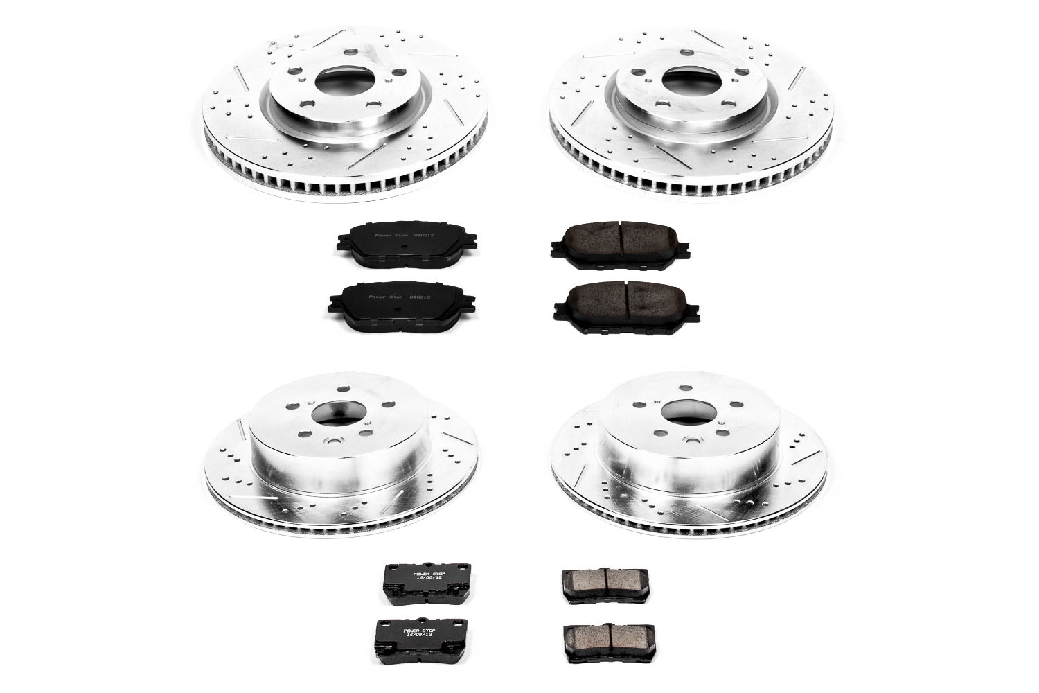 Power Stop - K4072 - Front and Rear - Disc Brake Pad and Rotor Kit