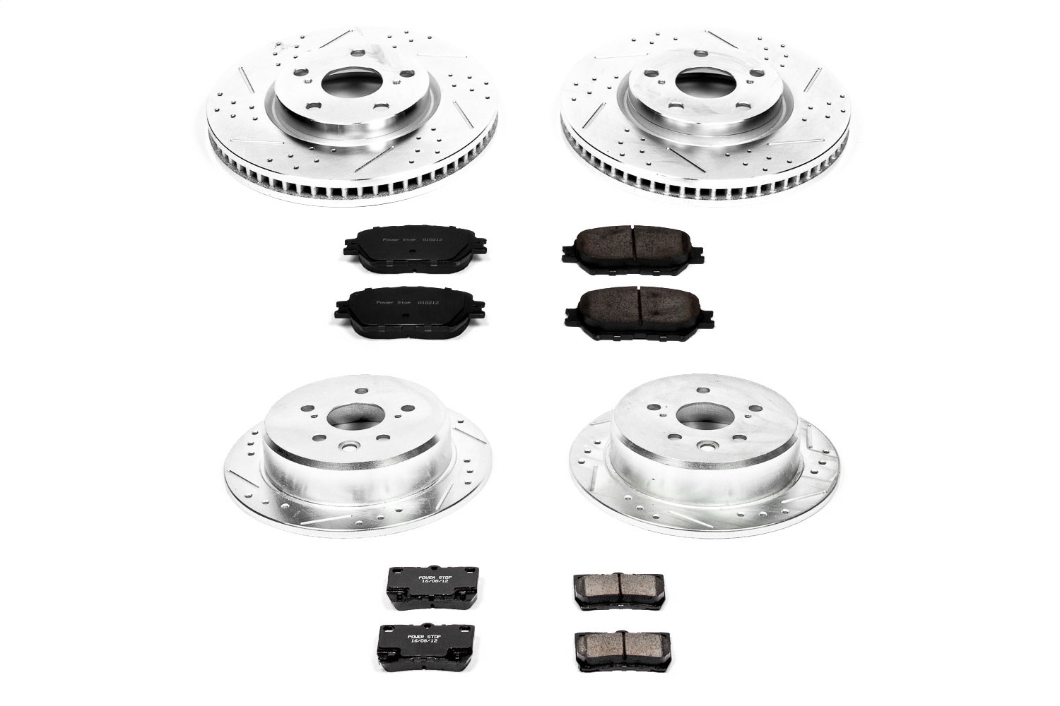 Power Stop - K4076 - Front and Rear - Disc Brake Pad and Rotor Kit