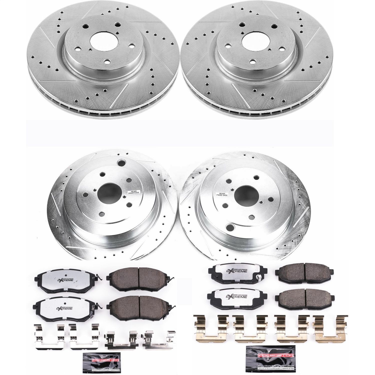 Power Stop - K4088-26 - Front and Rear - Disc Brake Pad and Rotor Kit