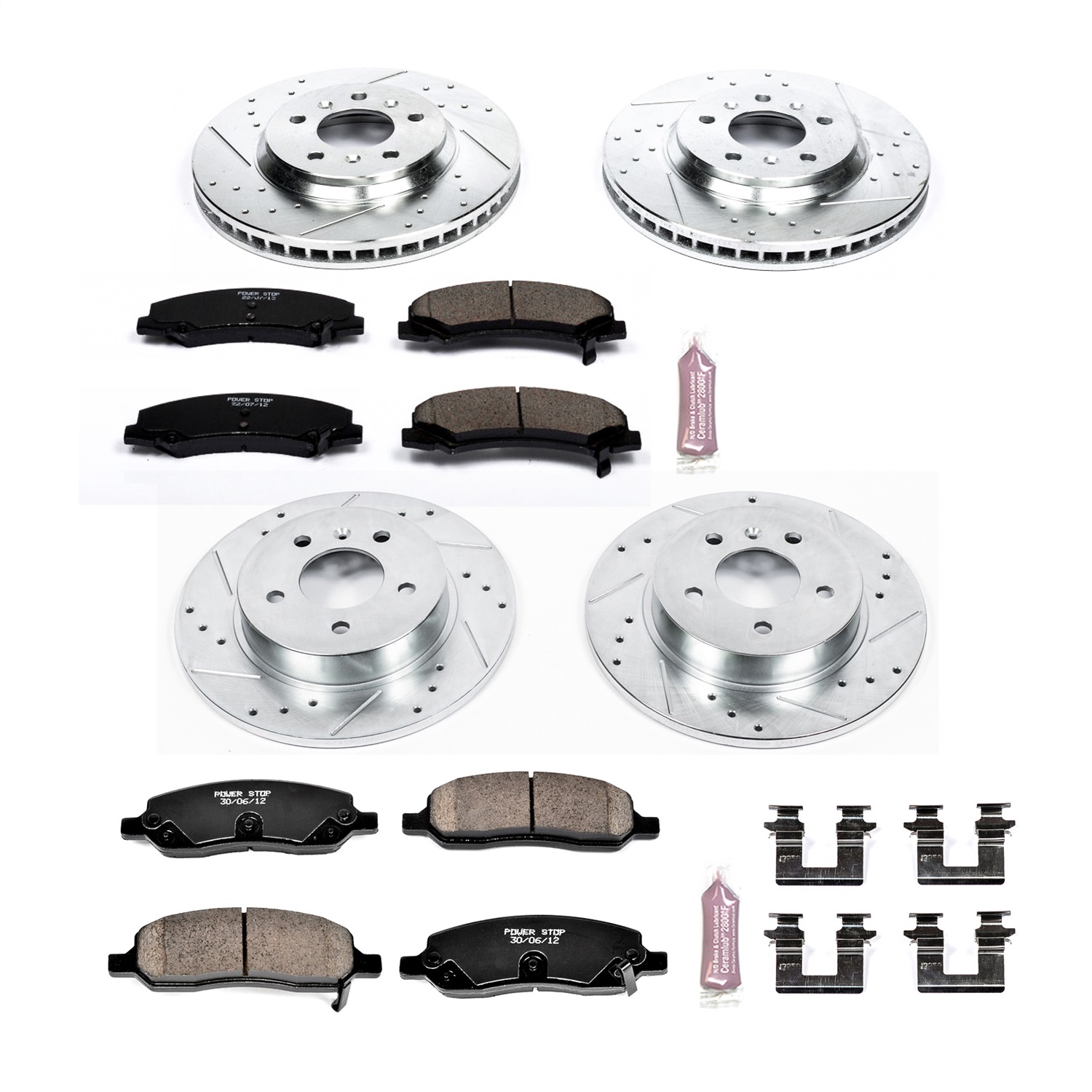 Power Stop - K4096 - Front and Rear - Disc Brake Pad and Rotor Kit