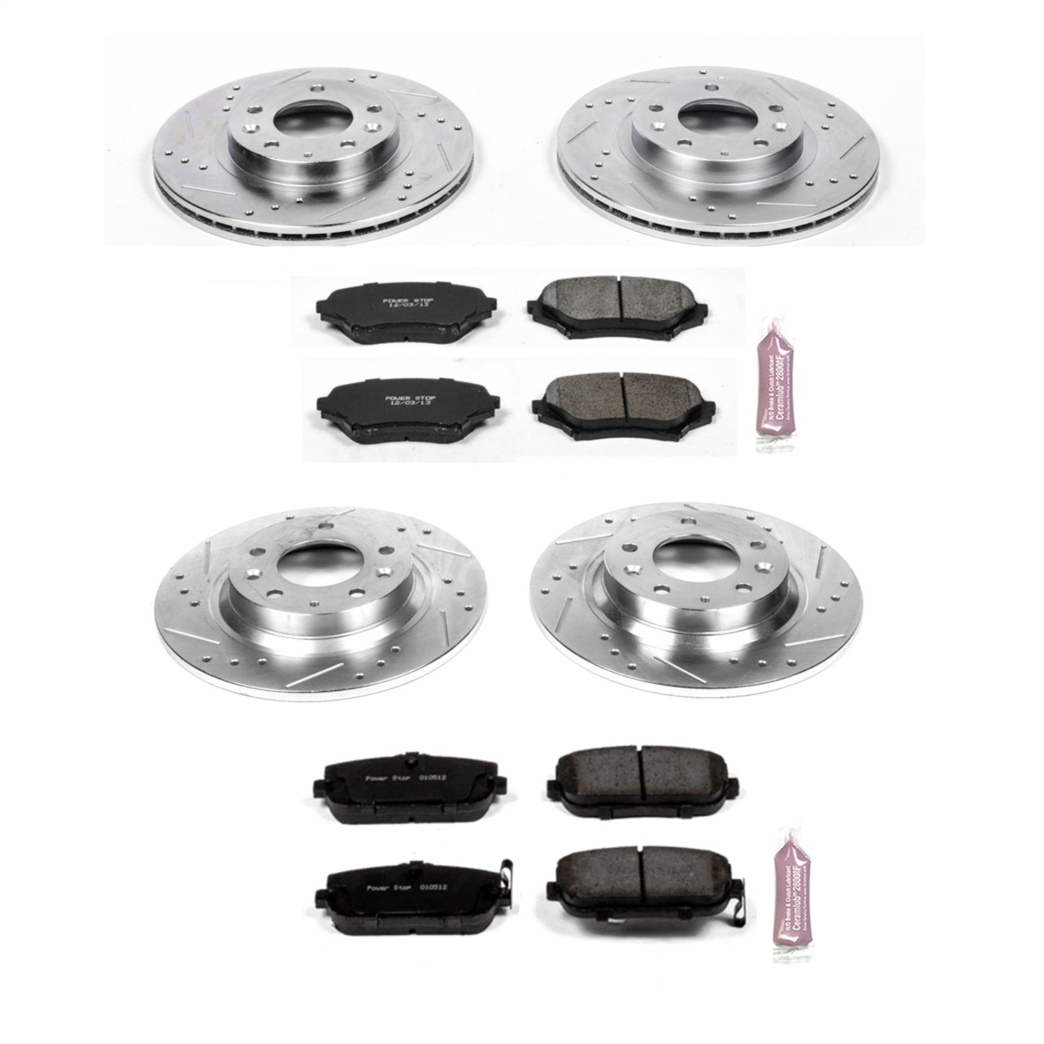Power Stop - K4098 - Front and Rear - Disc Brake Pad and Rotor Kit