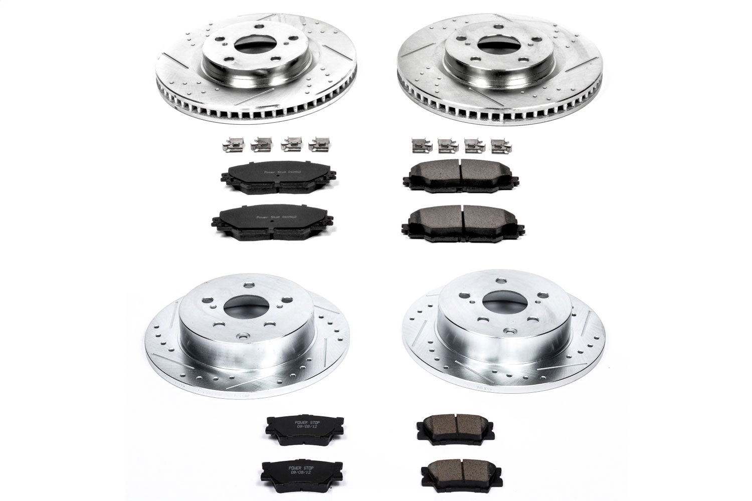 Power Stop - K4101 - Front and Rear - Disc Brake Pad and Rotor Kit